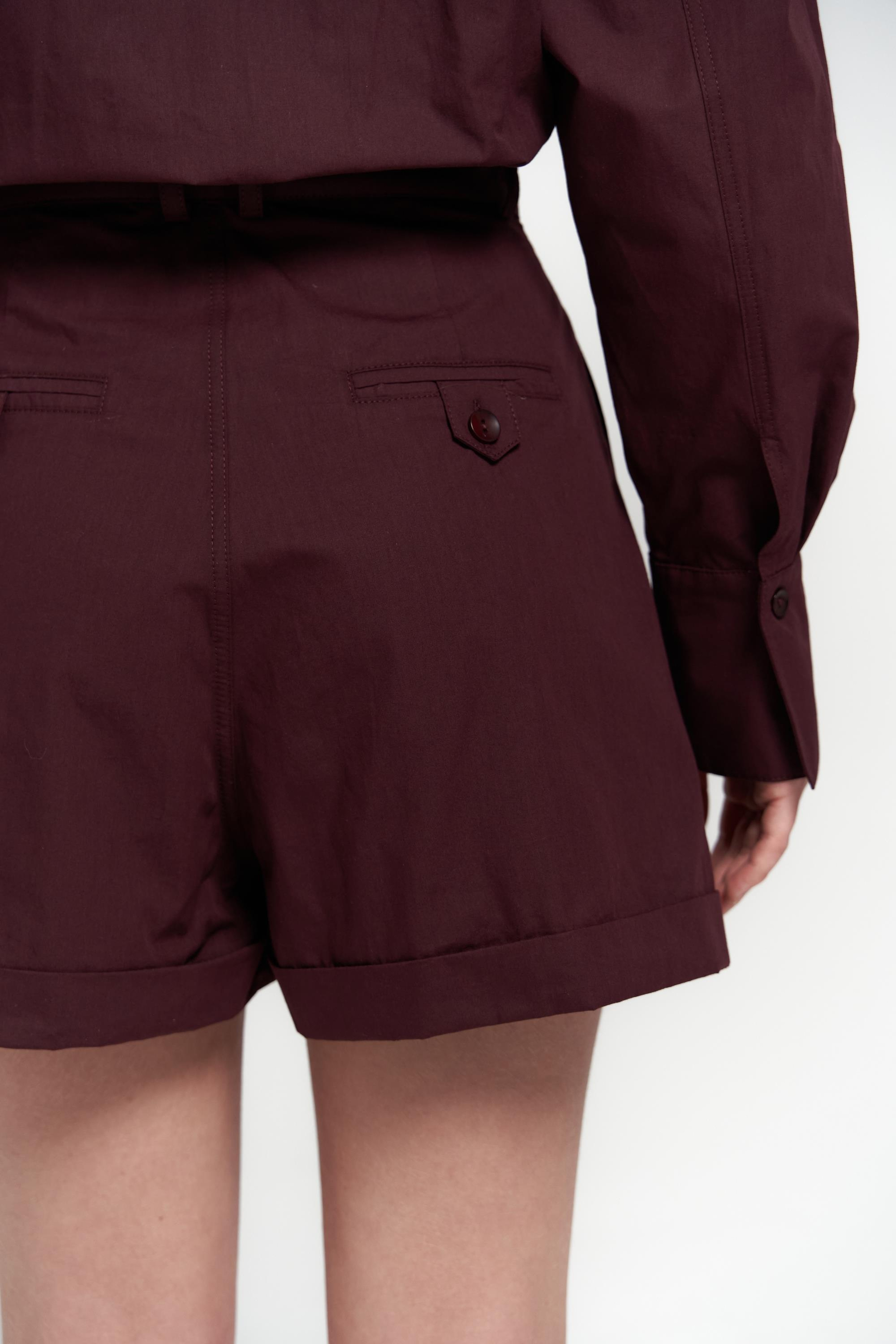 Moaen Kemer Detay Kısa Bordo Tulum