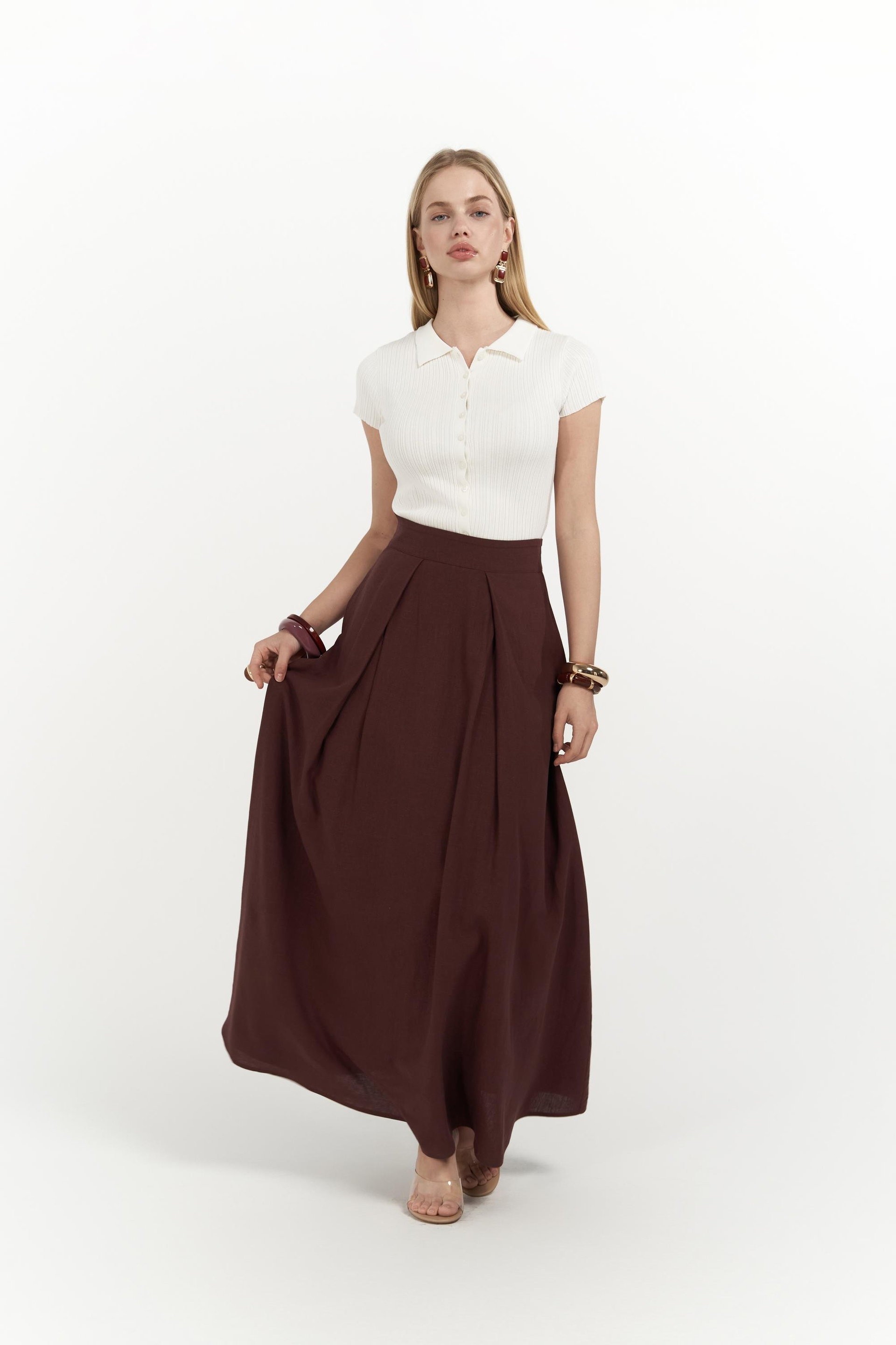 Mombasa Pile Detay Bordo Etek