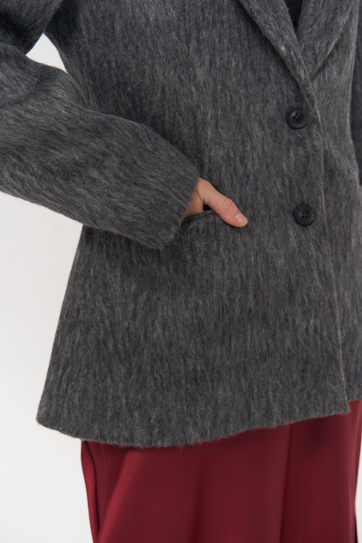 Monday Antrasit Dar Kesim Blazer