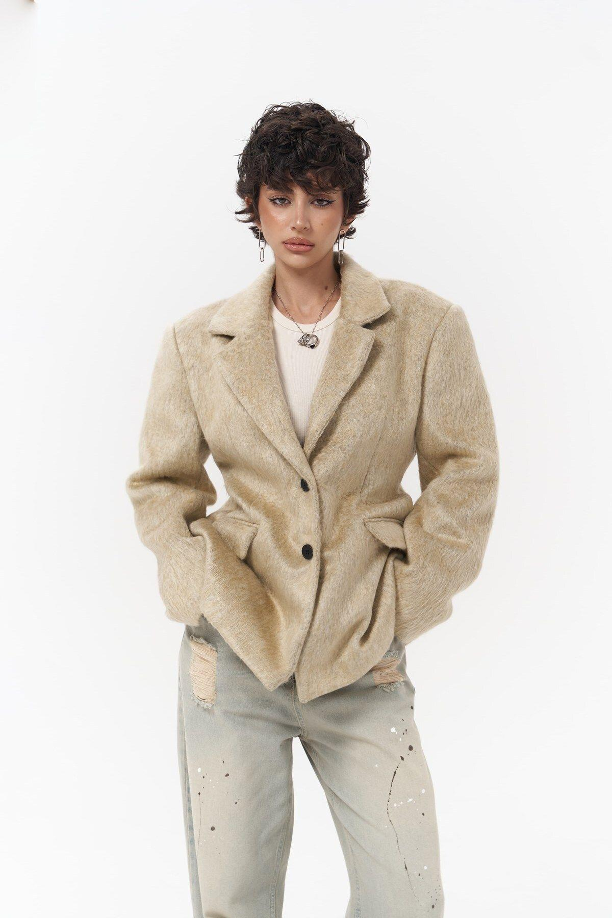 Monday Brown Slim Fit Blazer 