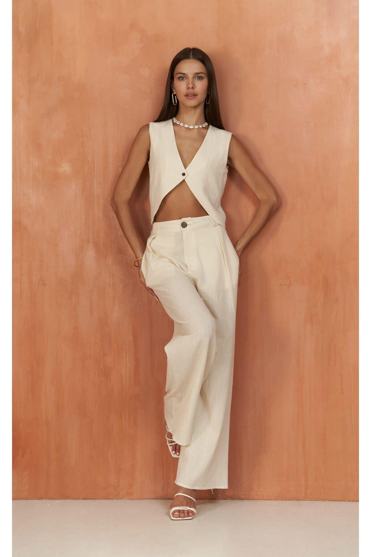 Montana Natural Yelek Pantolon Takım