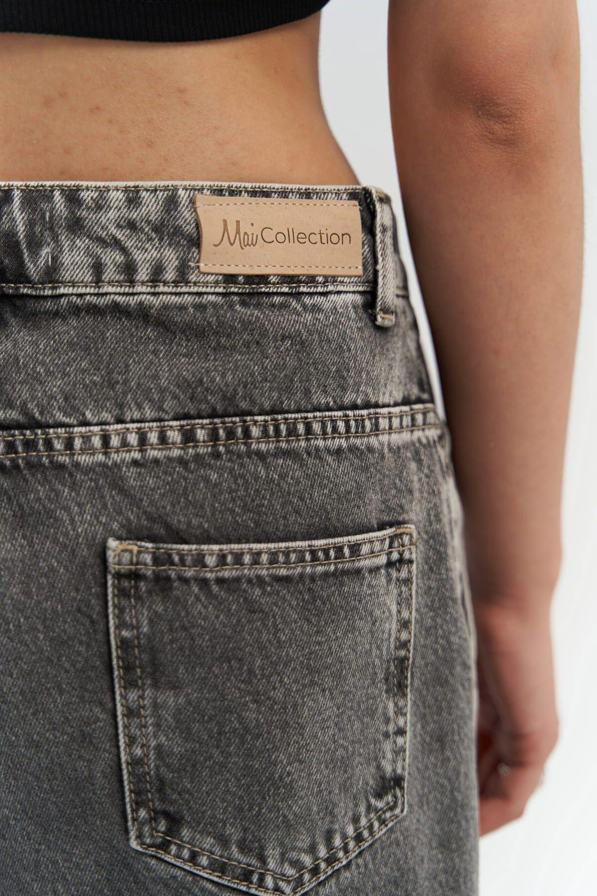 Montes Dark Gray Cargo Jeans
