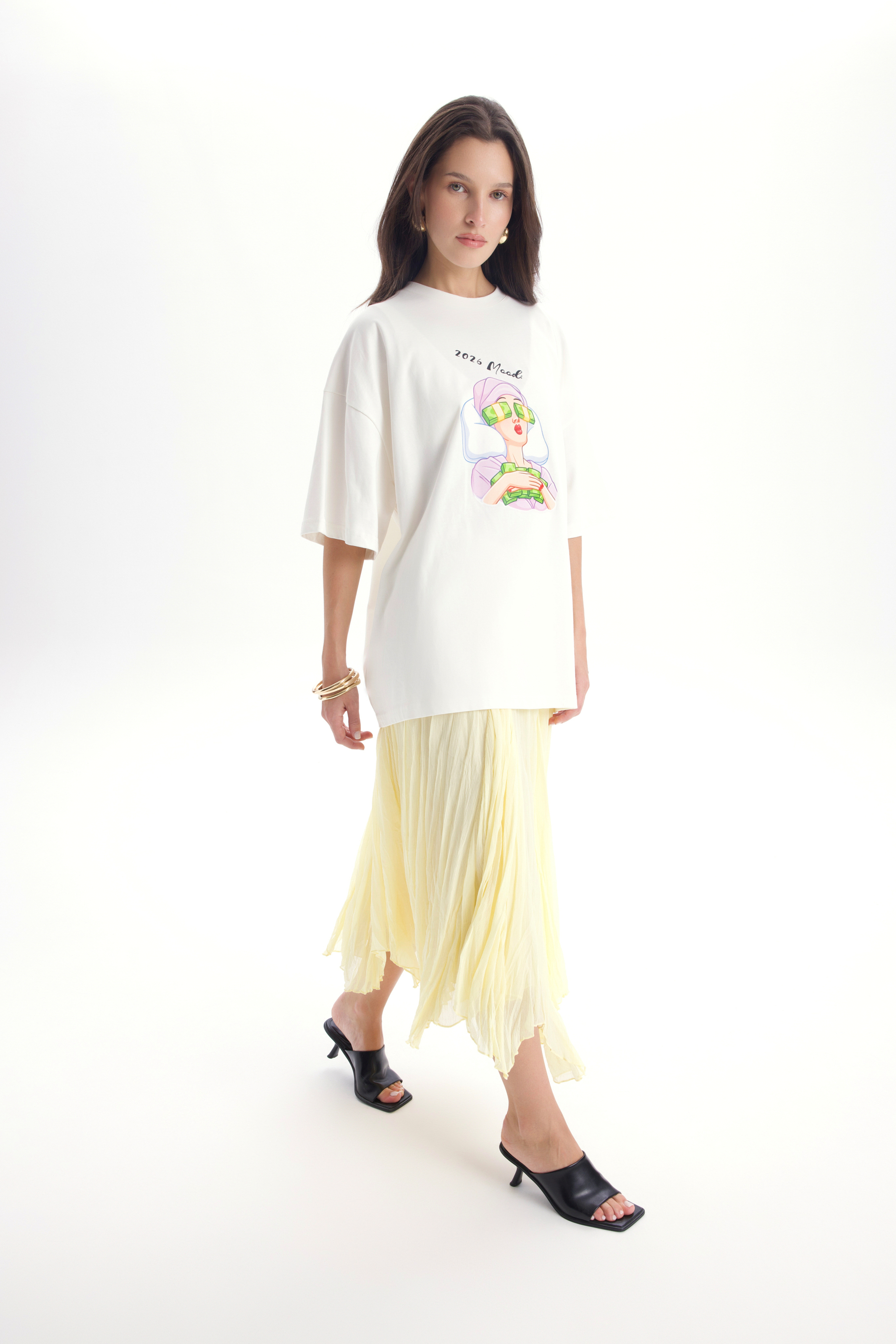 Mood Oversize Beyaz T-Shirt