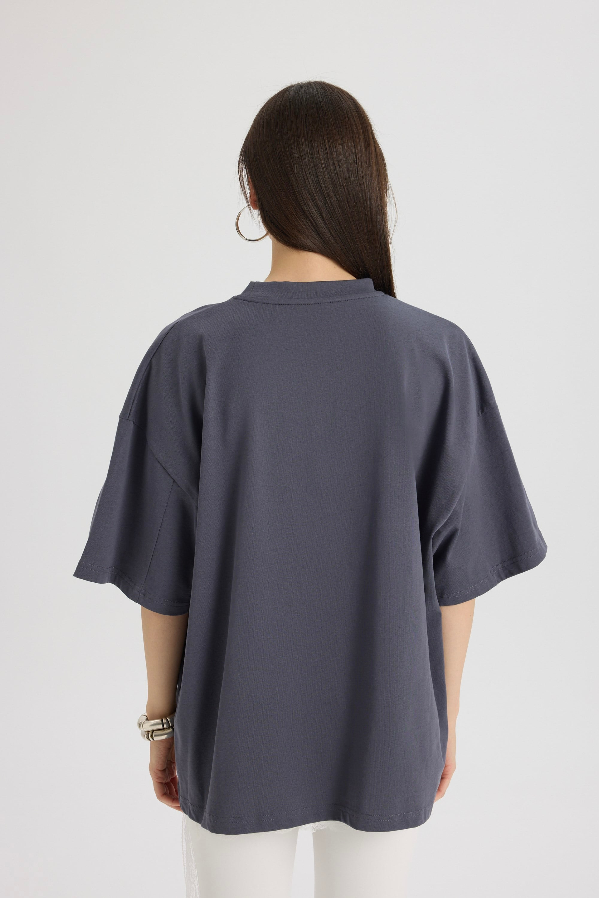 Mood Oversize Füme T-Shirt