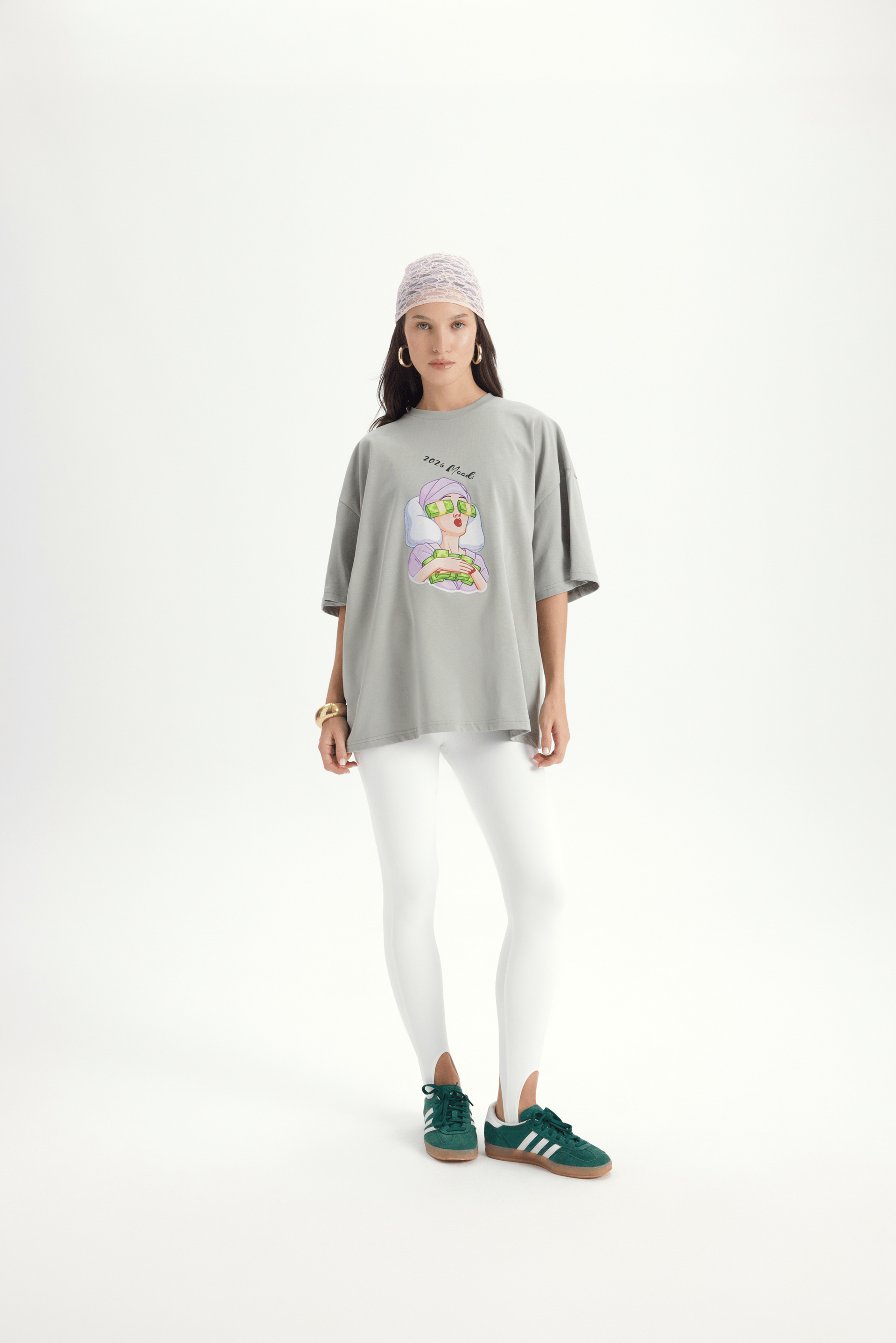 Mood Oversize Gri T-Shirt