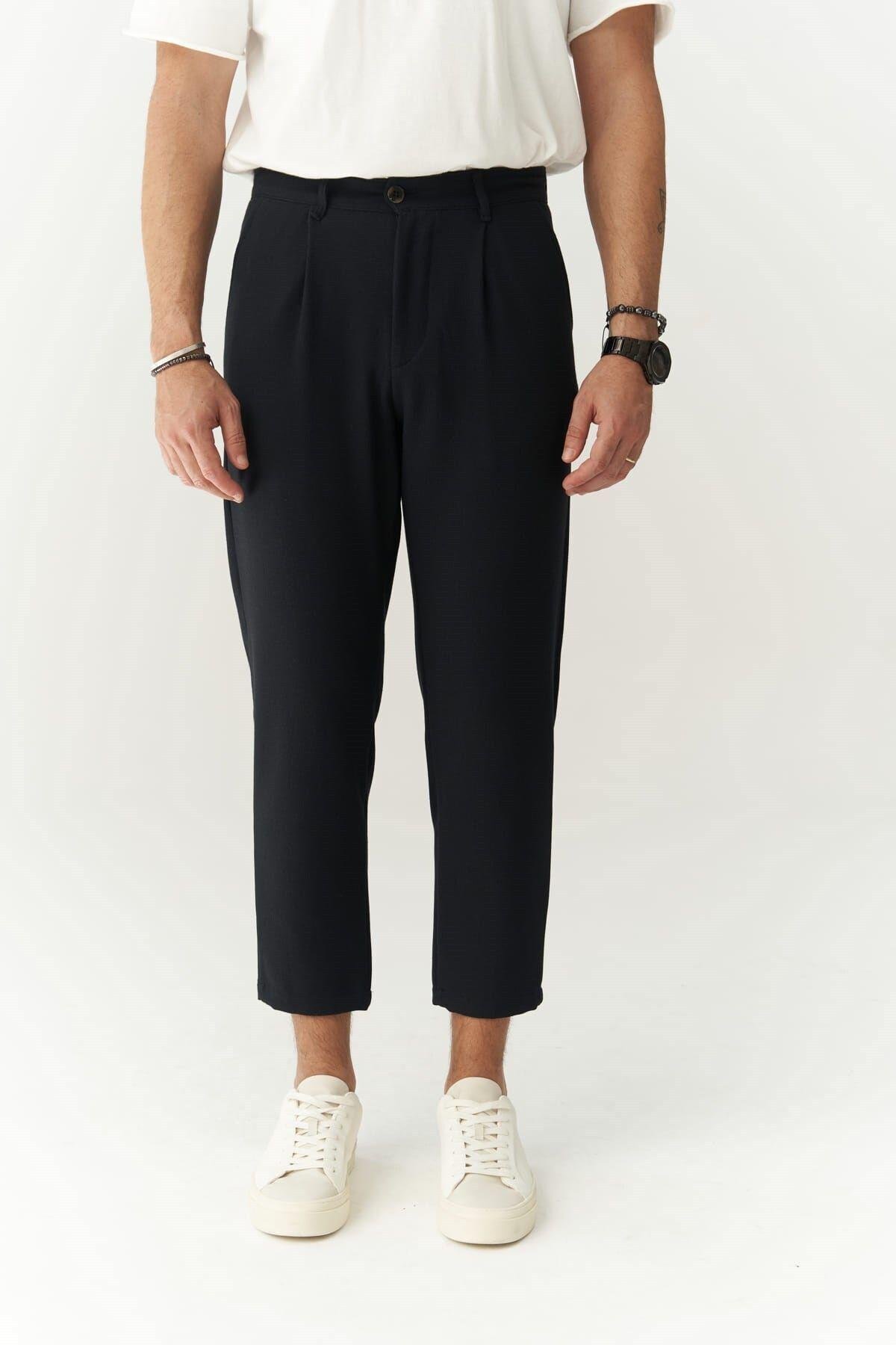 Myles Men's Dark Blue Trousers