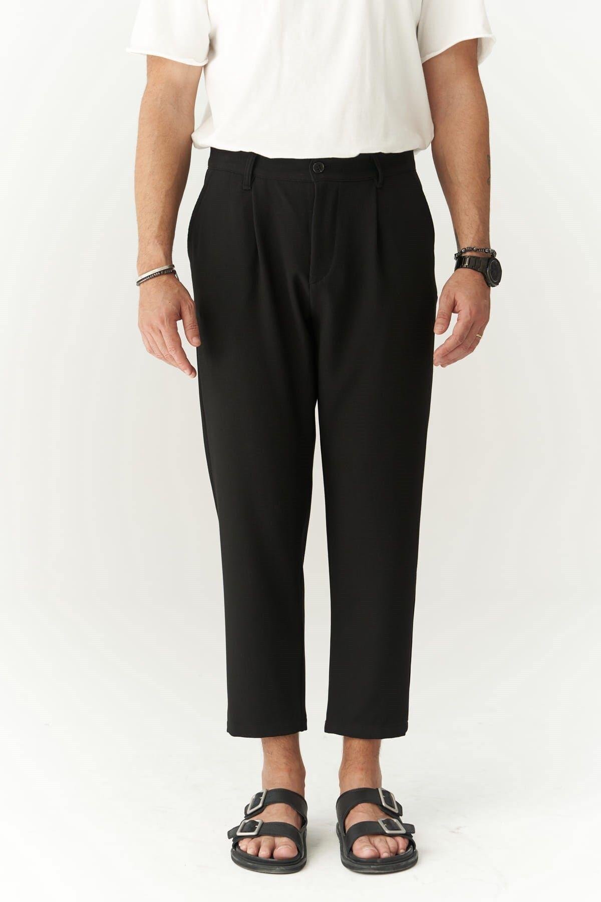 Myles Men's Black Trousers