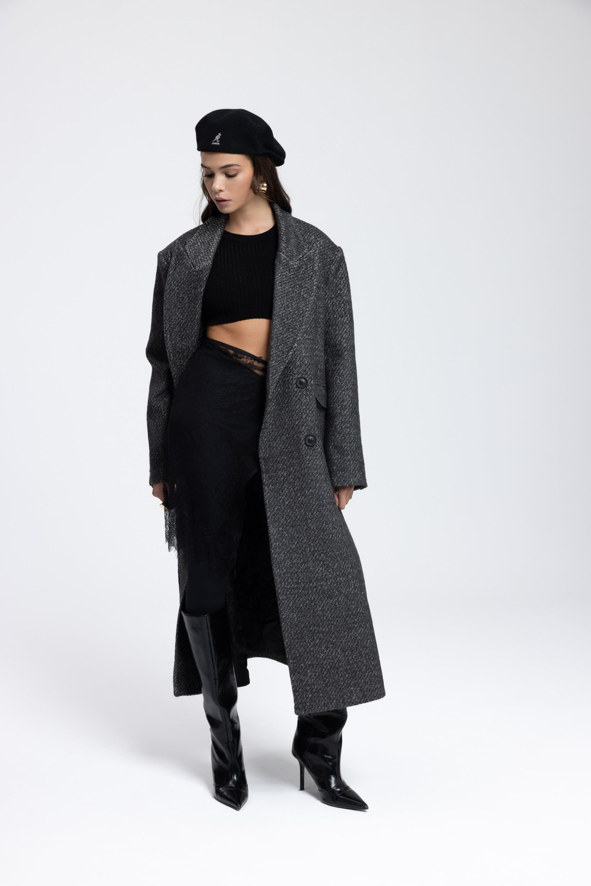 Naarden Charcoal Long Coat