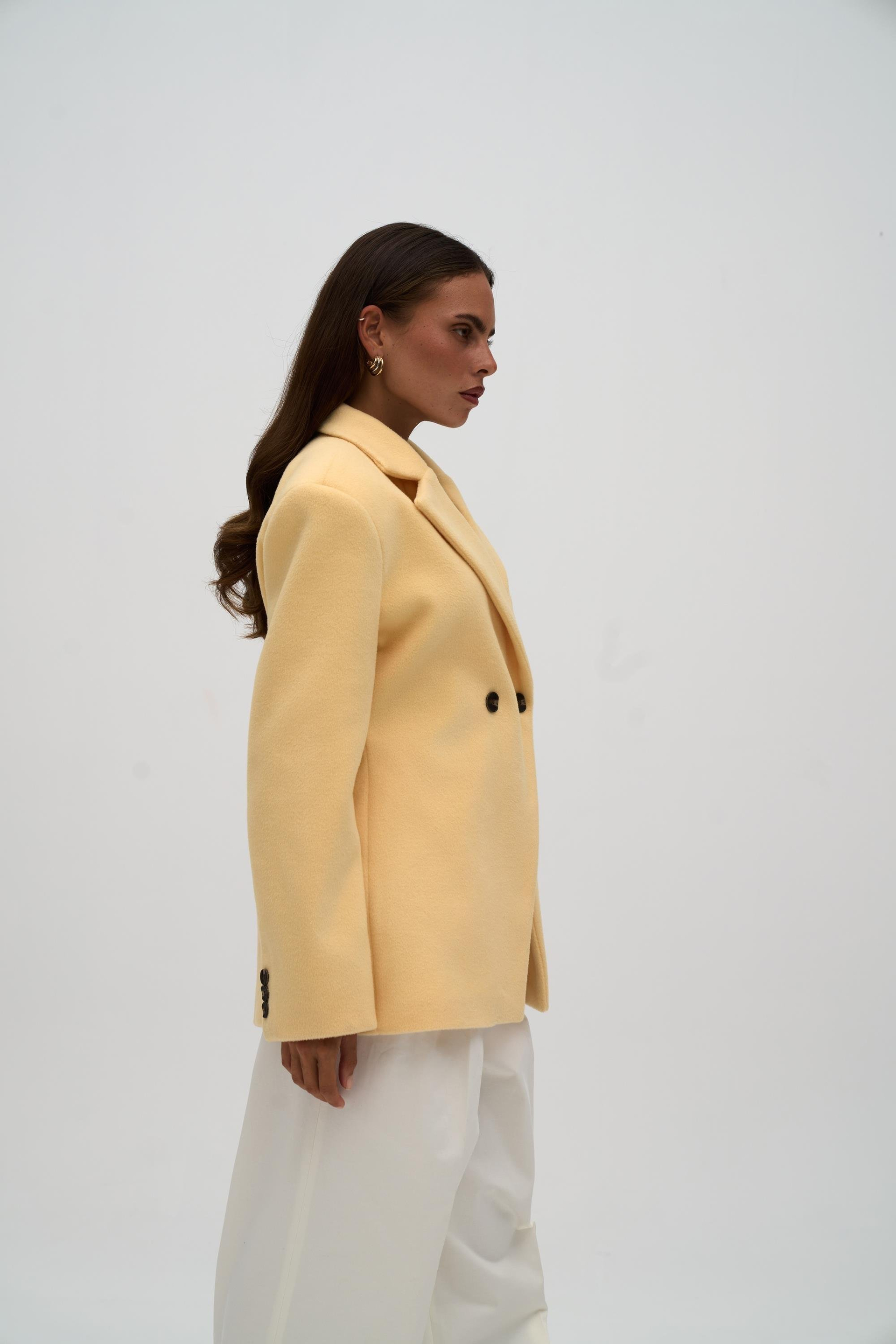 Naica Sarı Belden Oturmalı Blazer