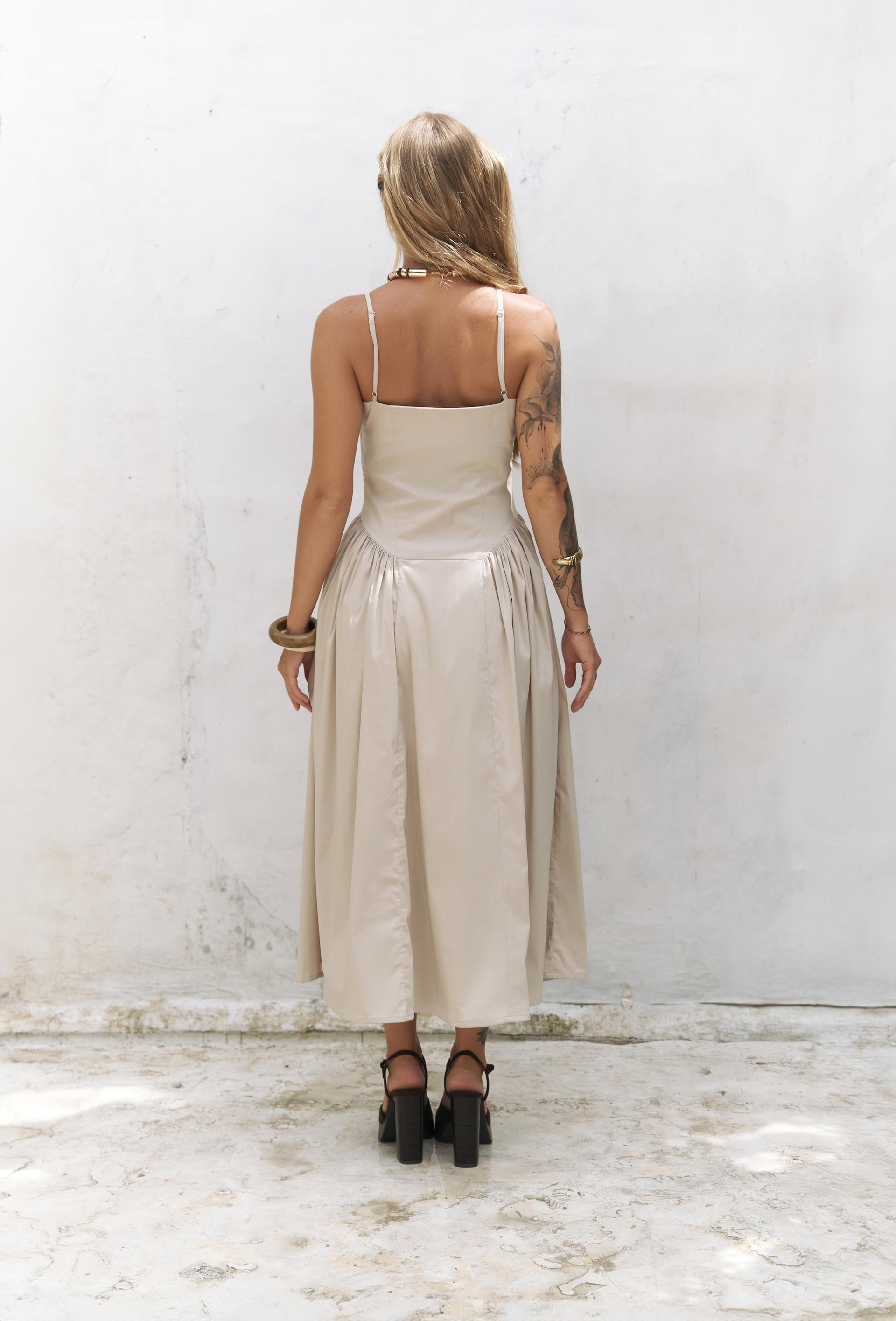 Narissa Askılı Midi Taş Elbise