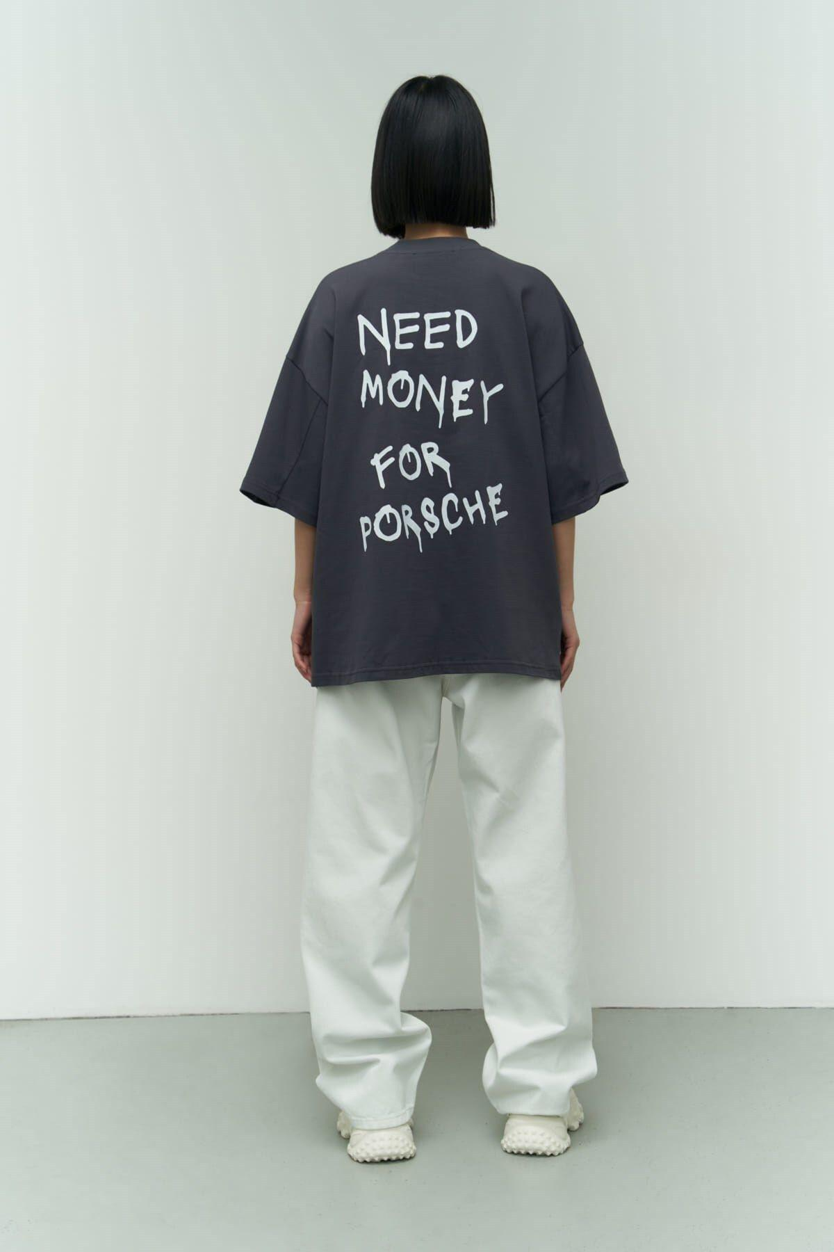 Need Money Anthracite Oversize T-Shirt