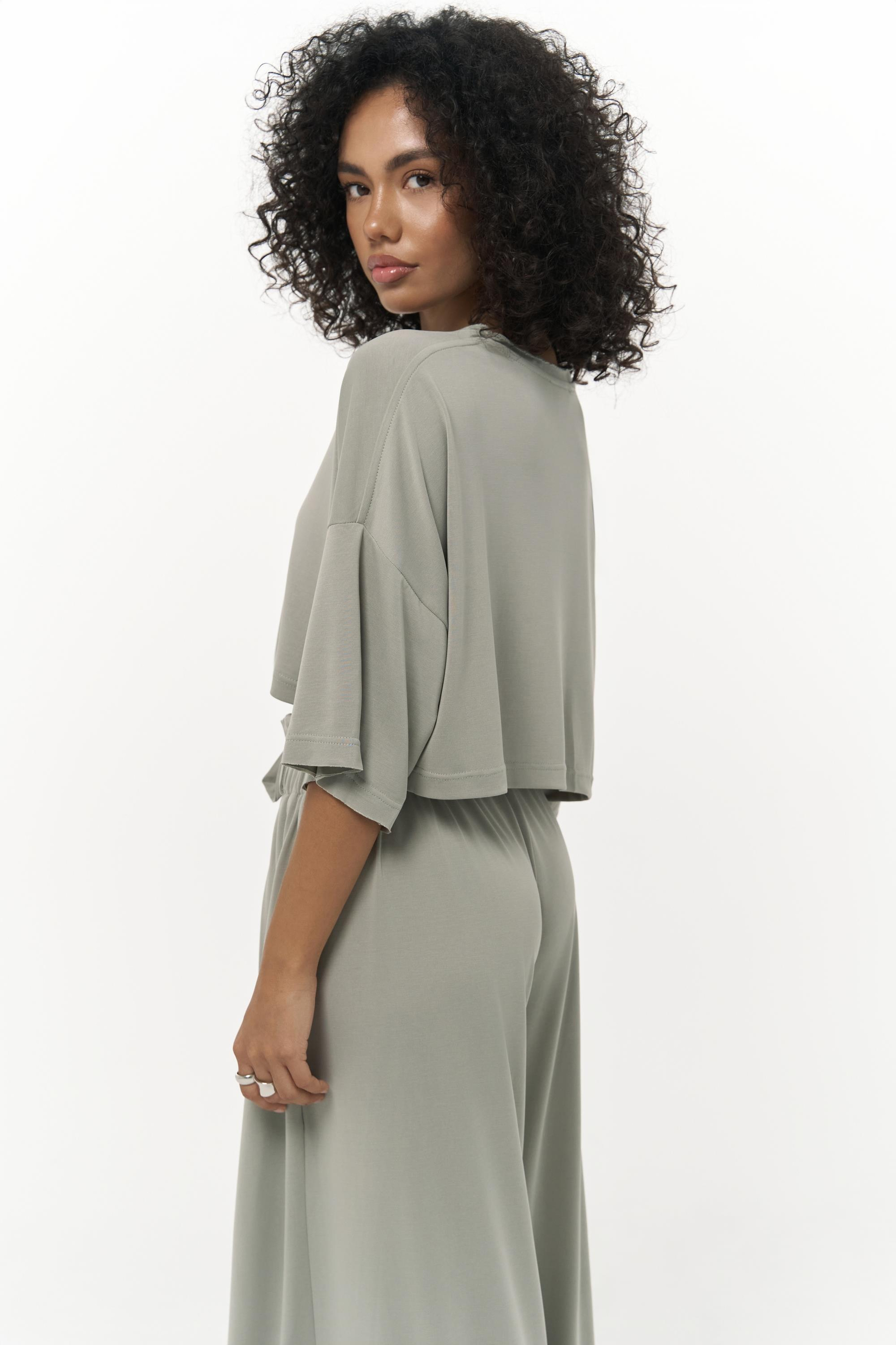 Nell Mint Crop T-Shirt Pantolon Takım