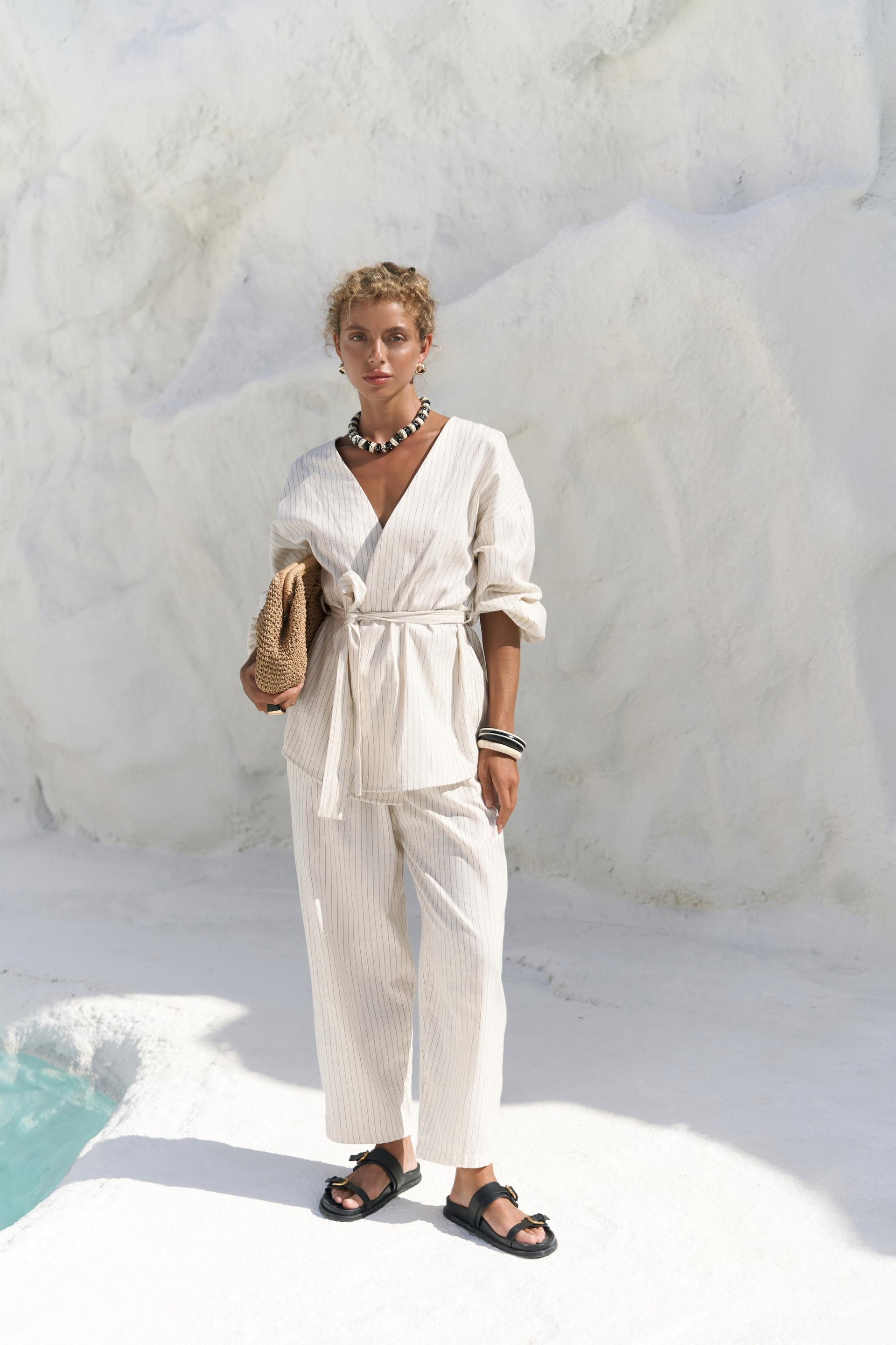 Neva Bej Kimono Pantolon Takım