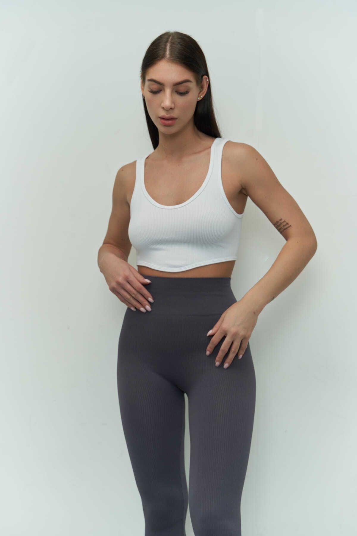 Mai Collection Niko White Corduroy Crop