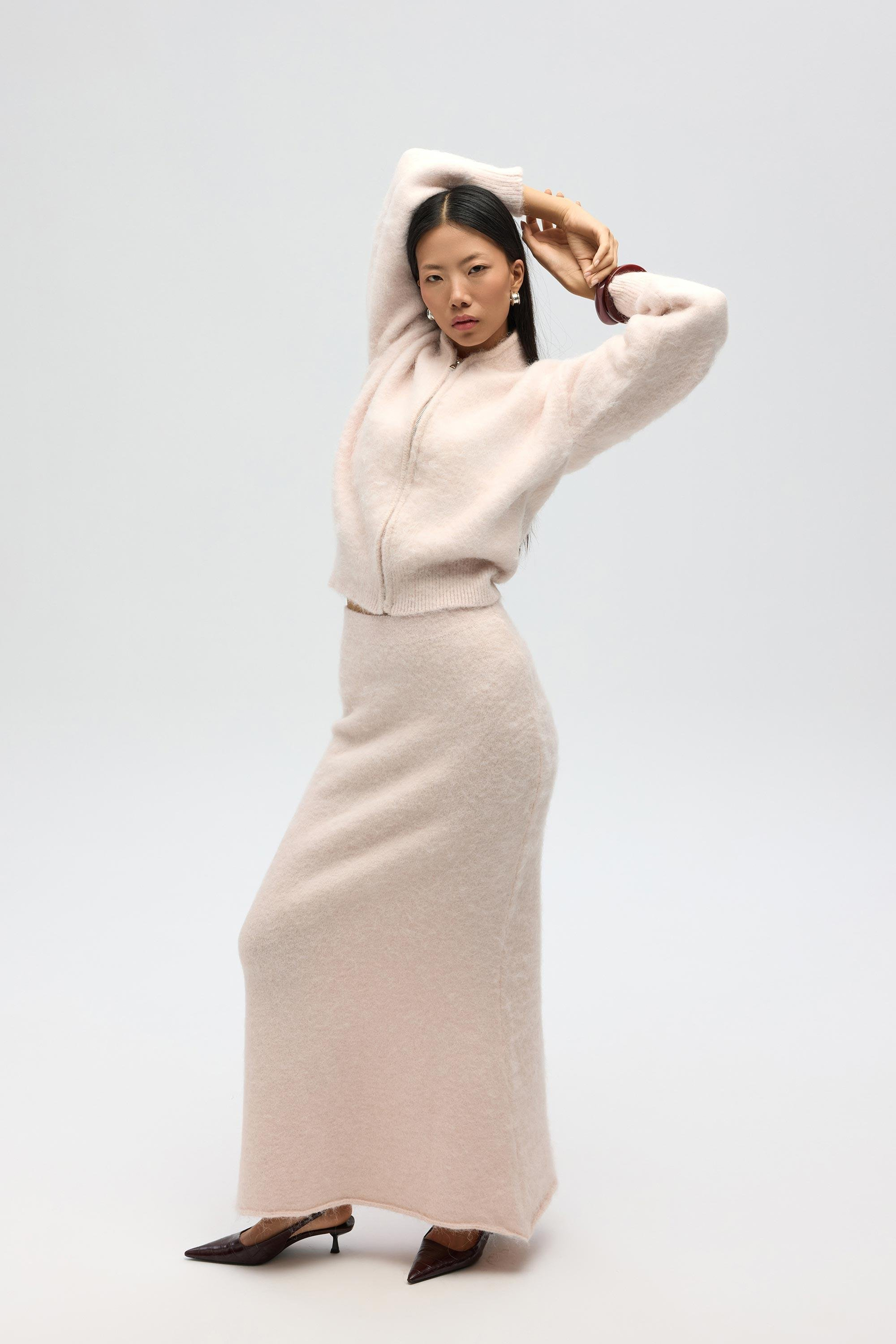 Nivra Pembe Uzun Triko Etek