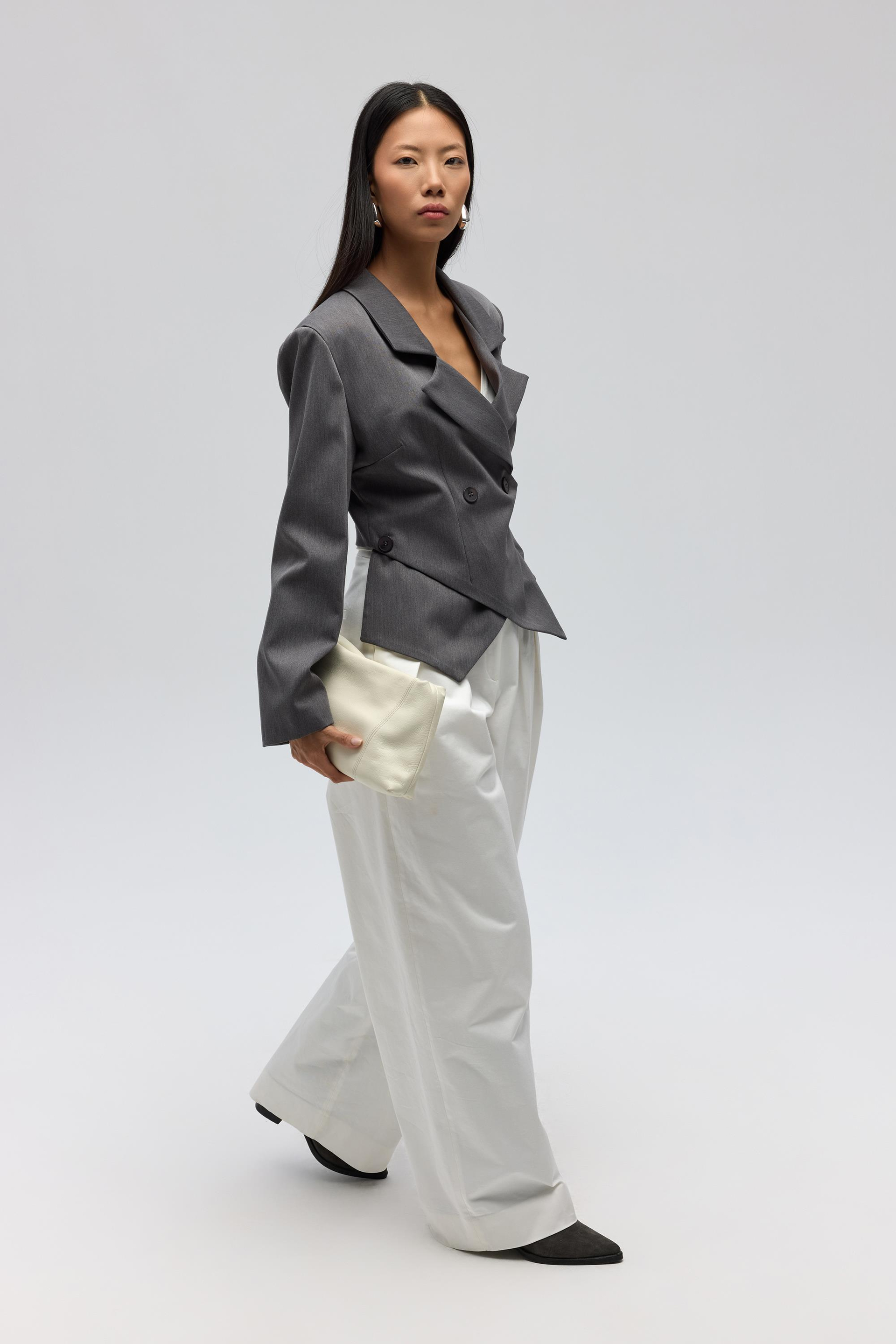 Norbury Triangle Detail Charcoal Blazer