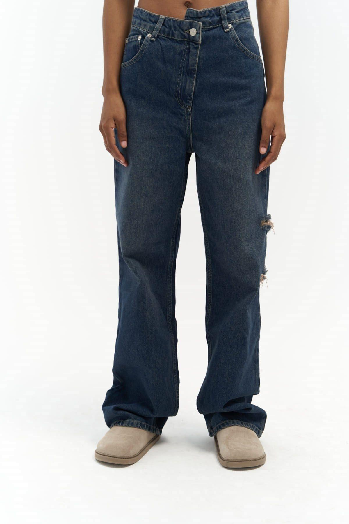 North Dirty Blue Ripped Jeans