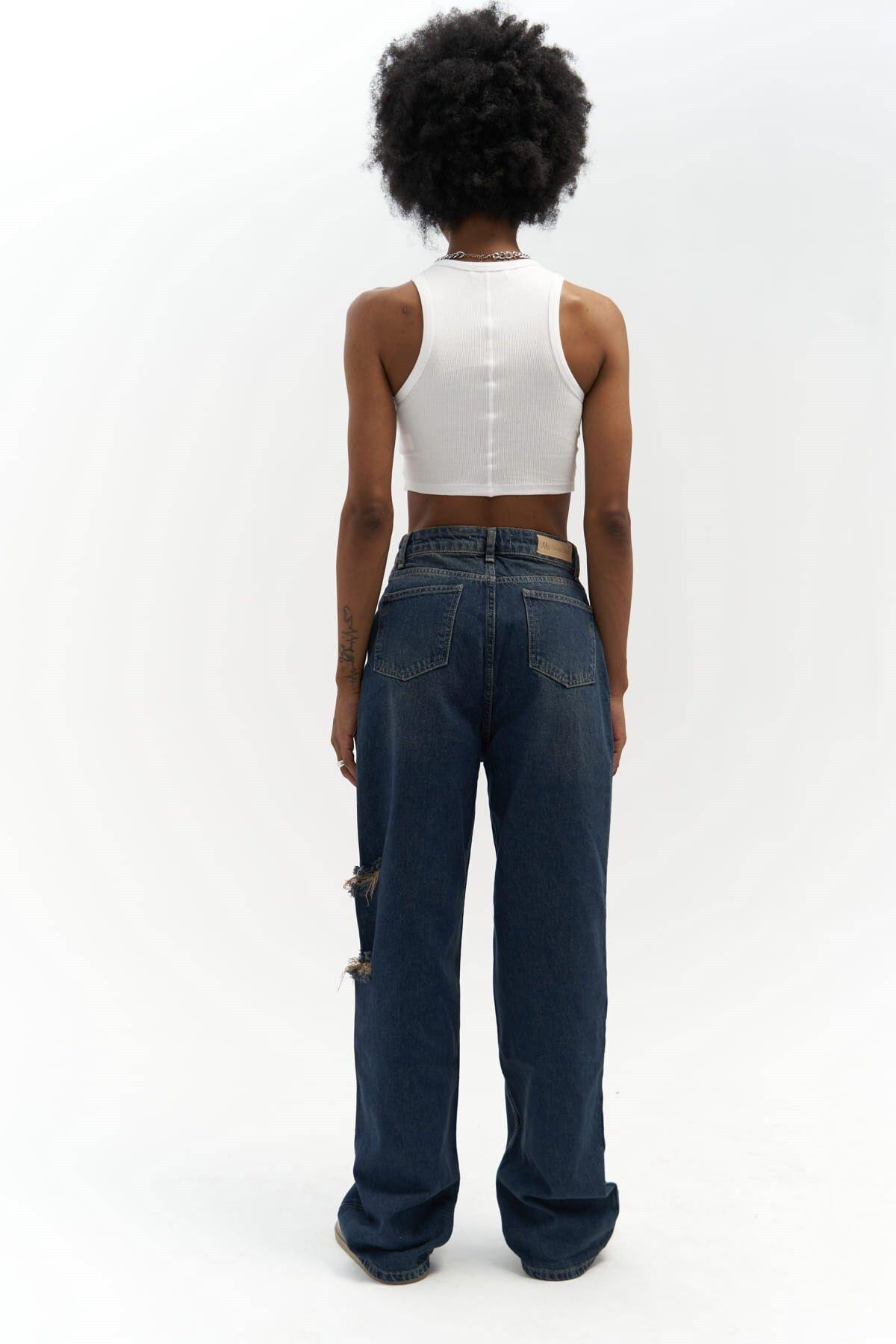 North Dirty Blue Ripped Jeans