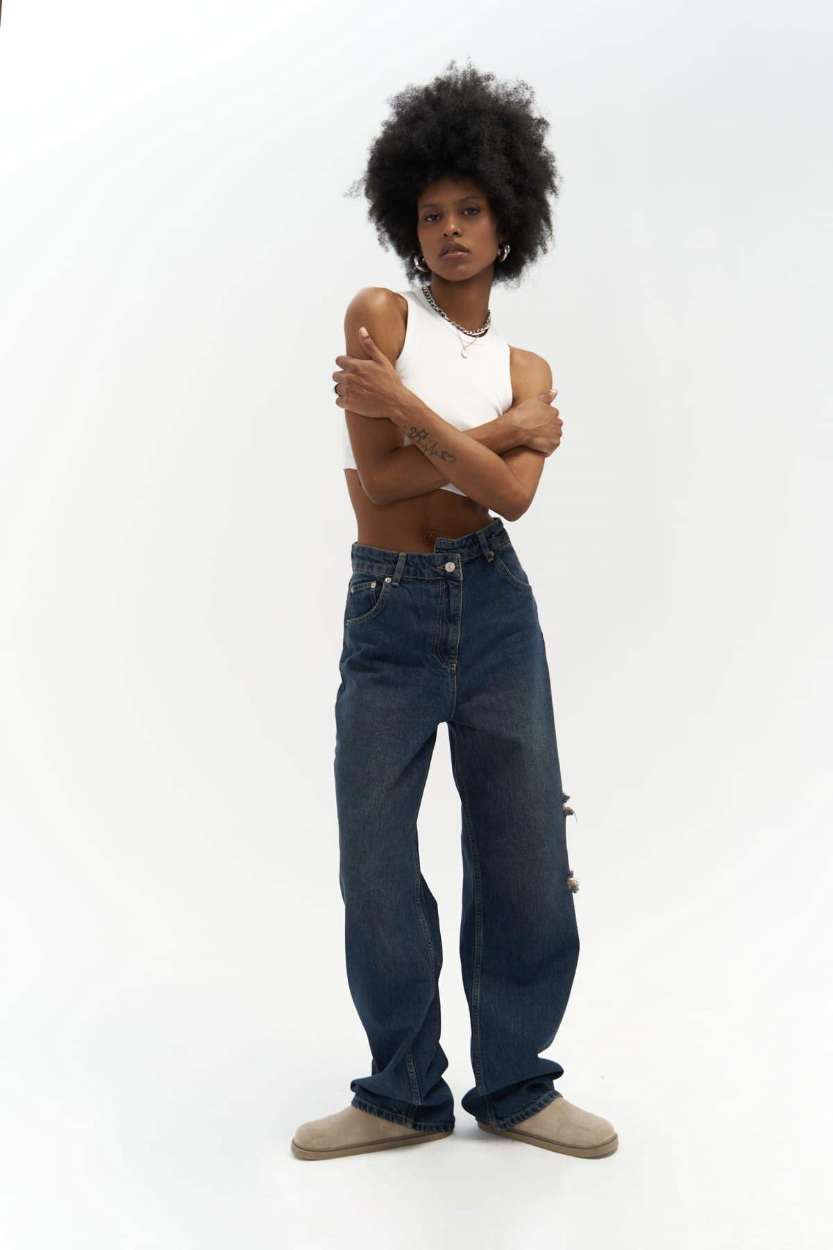 North Dirty Blue Ripped Jeans