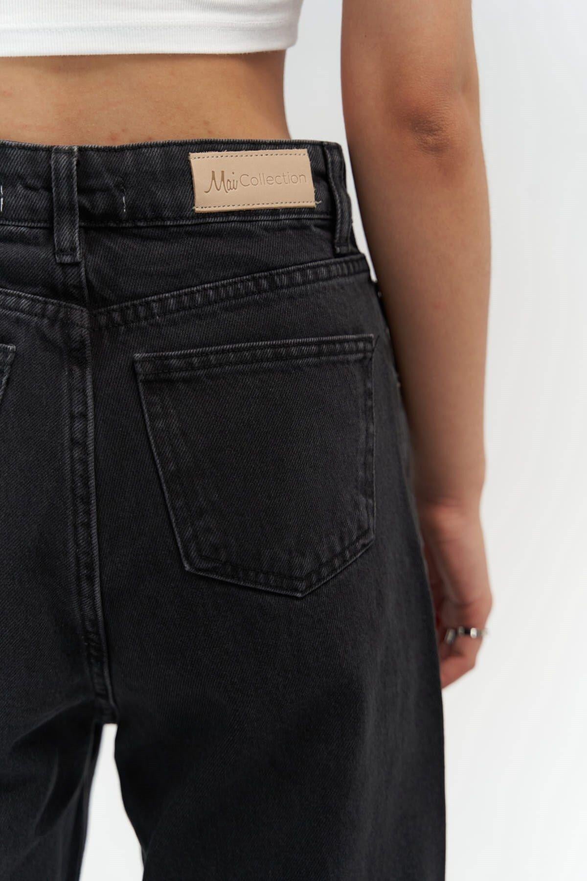 Mai Collection North Double-Ripped Black Jeans