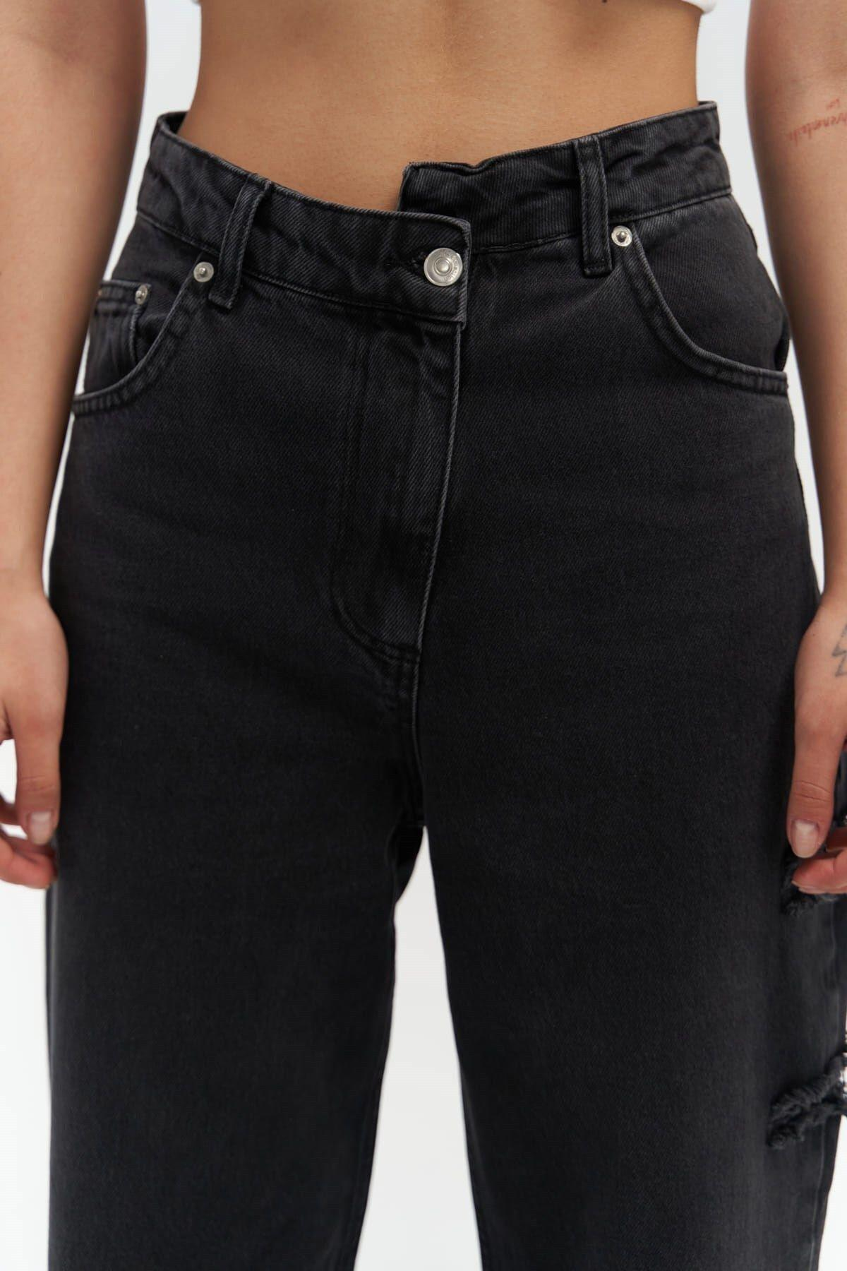 Mai Collection North Double-Ripped Black Jeans
