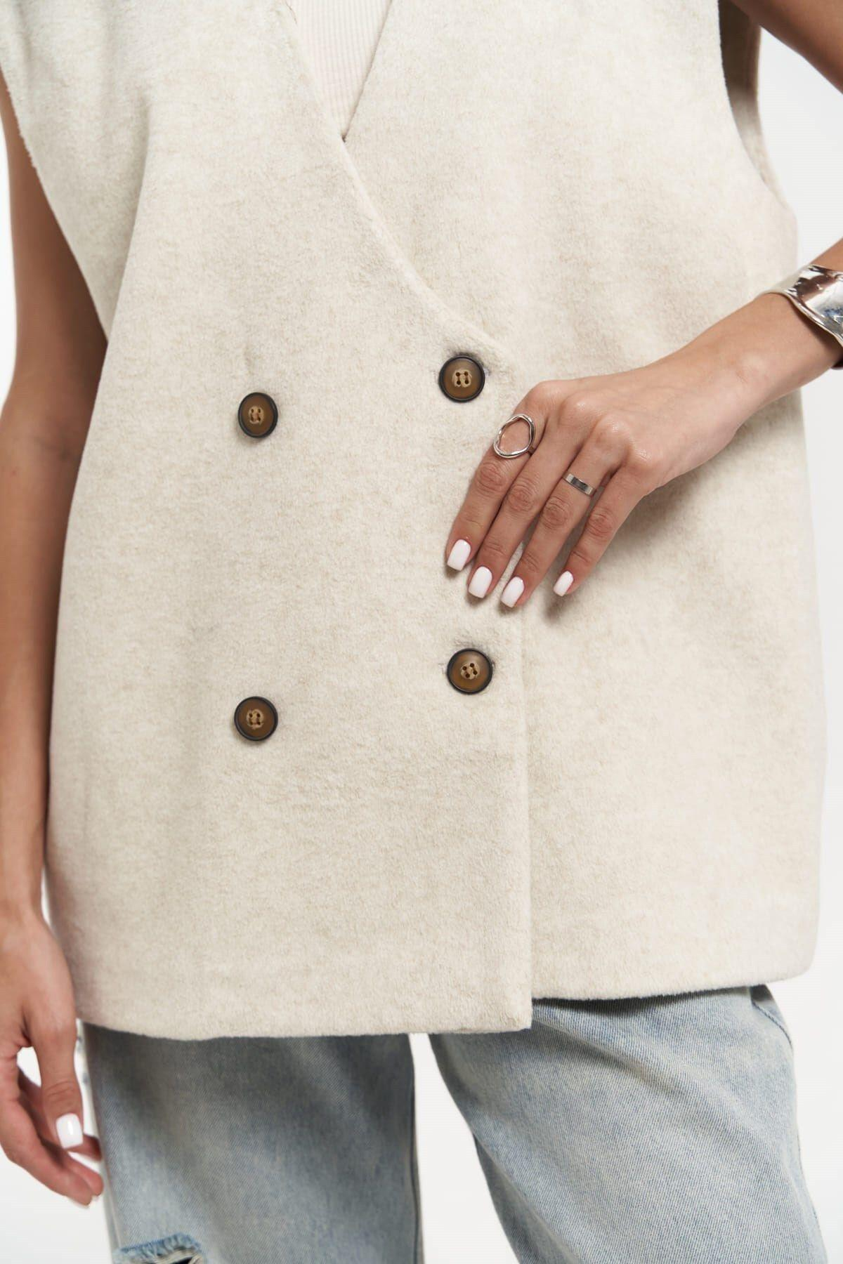 Notte Beige Loose Cardigan 