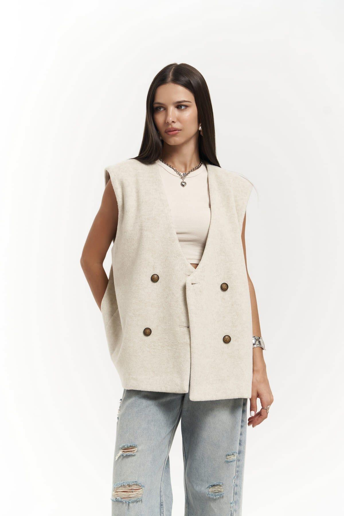 Notte Beige Loose Cardigan 