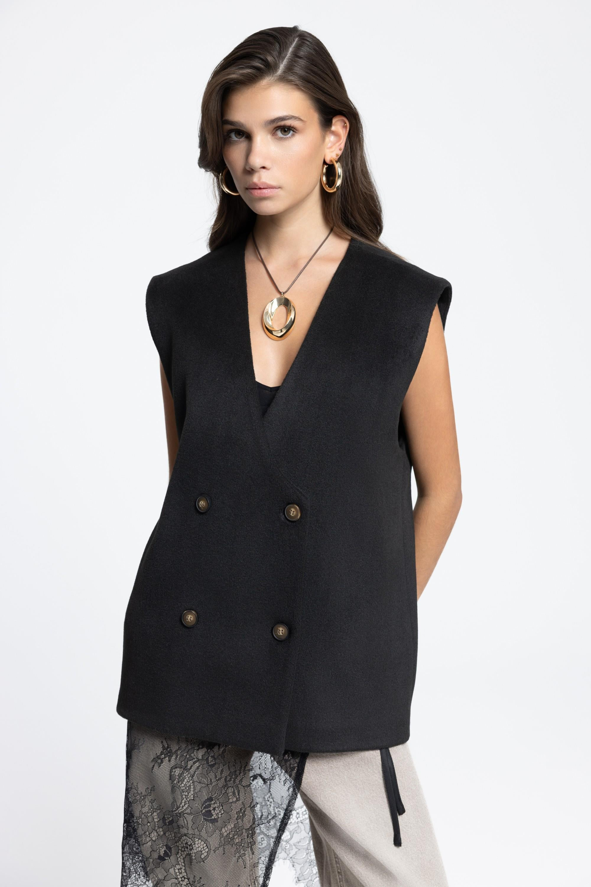 Notte Black Oversized Cardigan