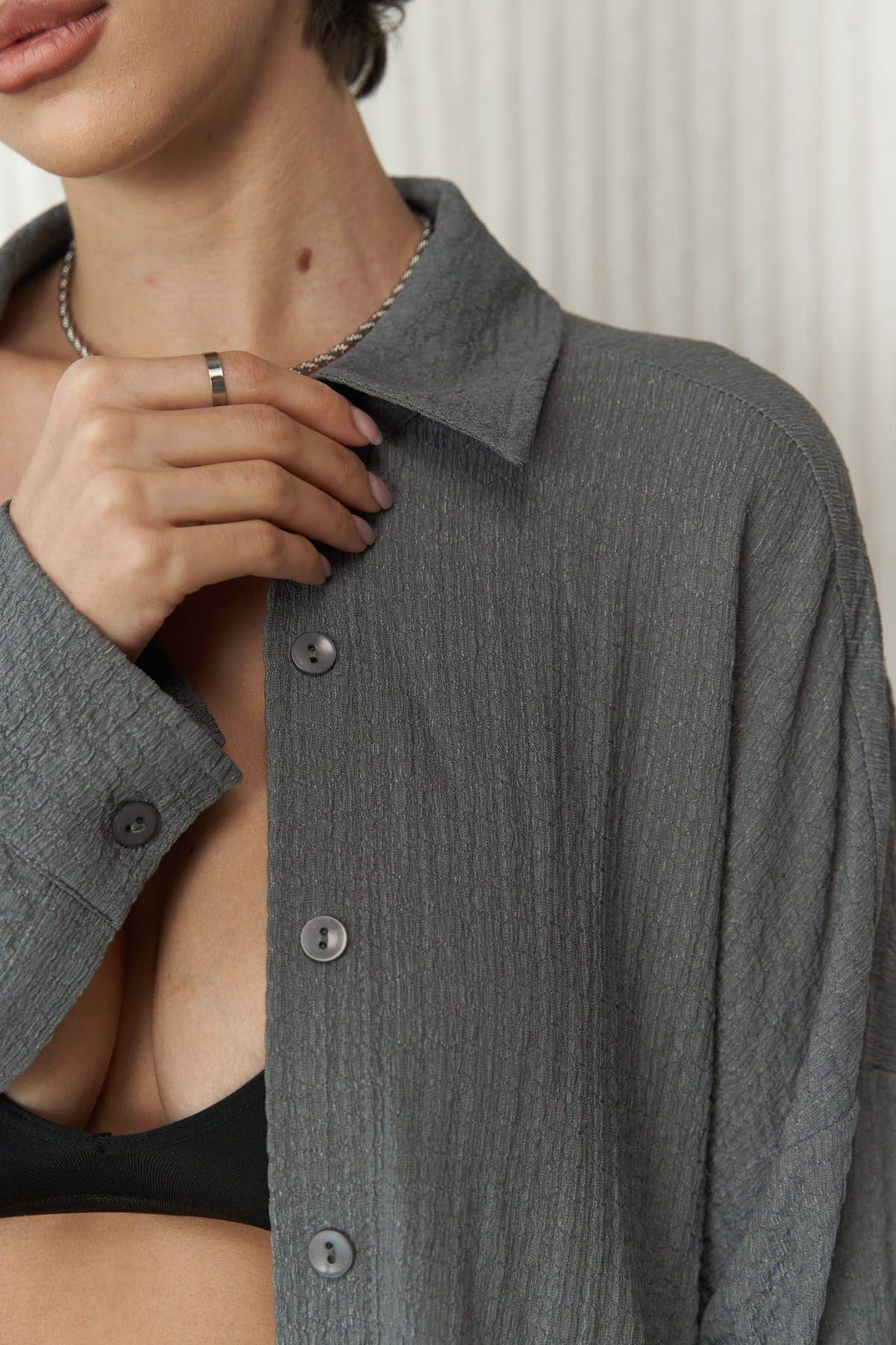 Ocean Füme Oversize Gömlek