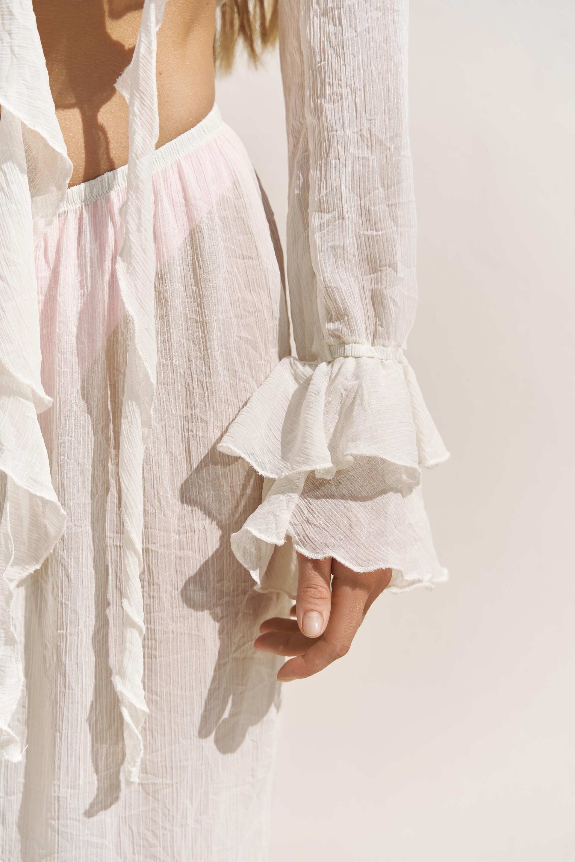 Olivia Ekru Gömlek Pantolon Takım