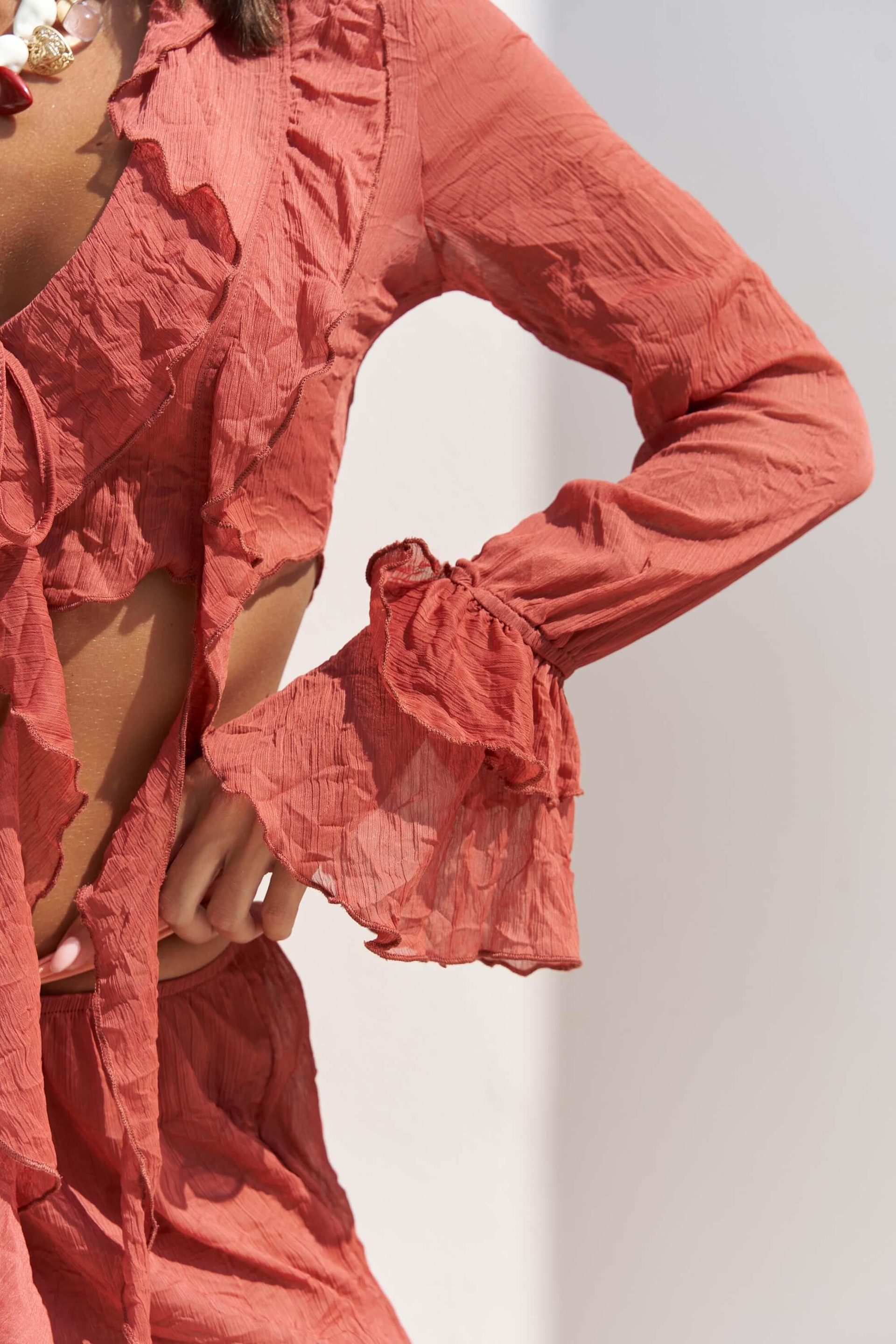 Olivia Kiremit Gömlek Pantolon Takım