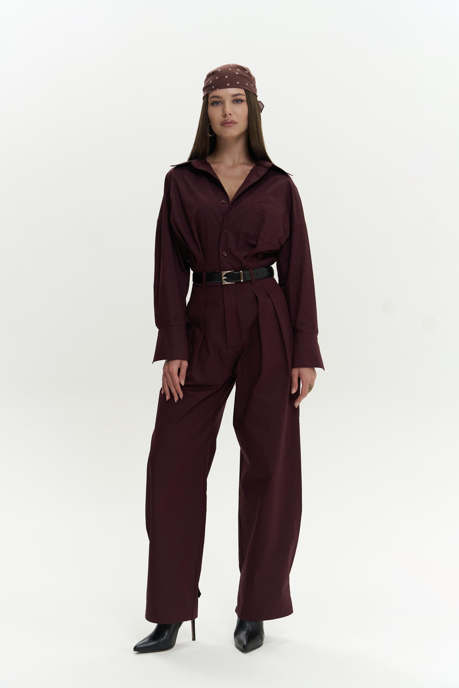 Olney Kemer Detay Uzun Bordo Tulum