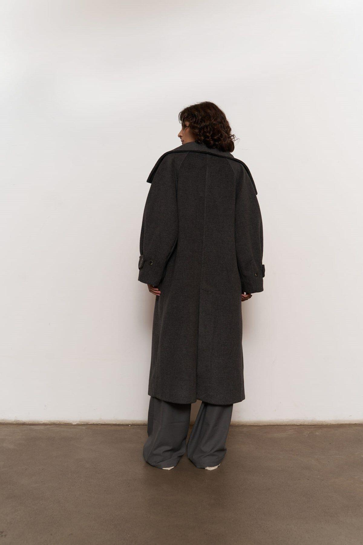 Mai Collection Onyx Dark Anthracite Coat