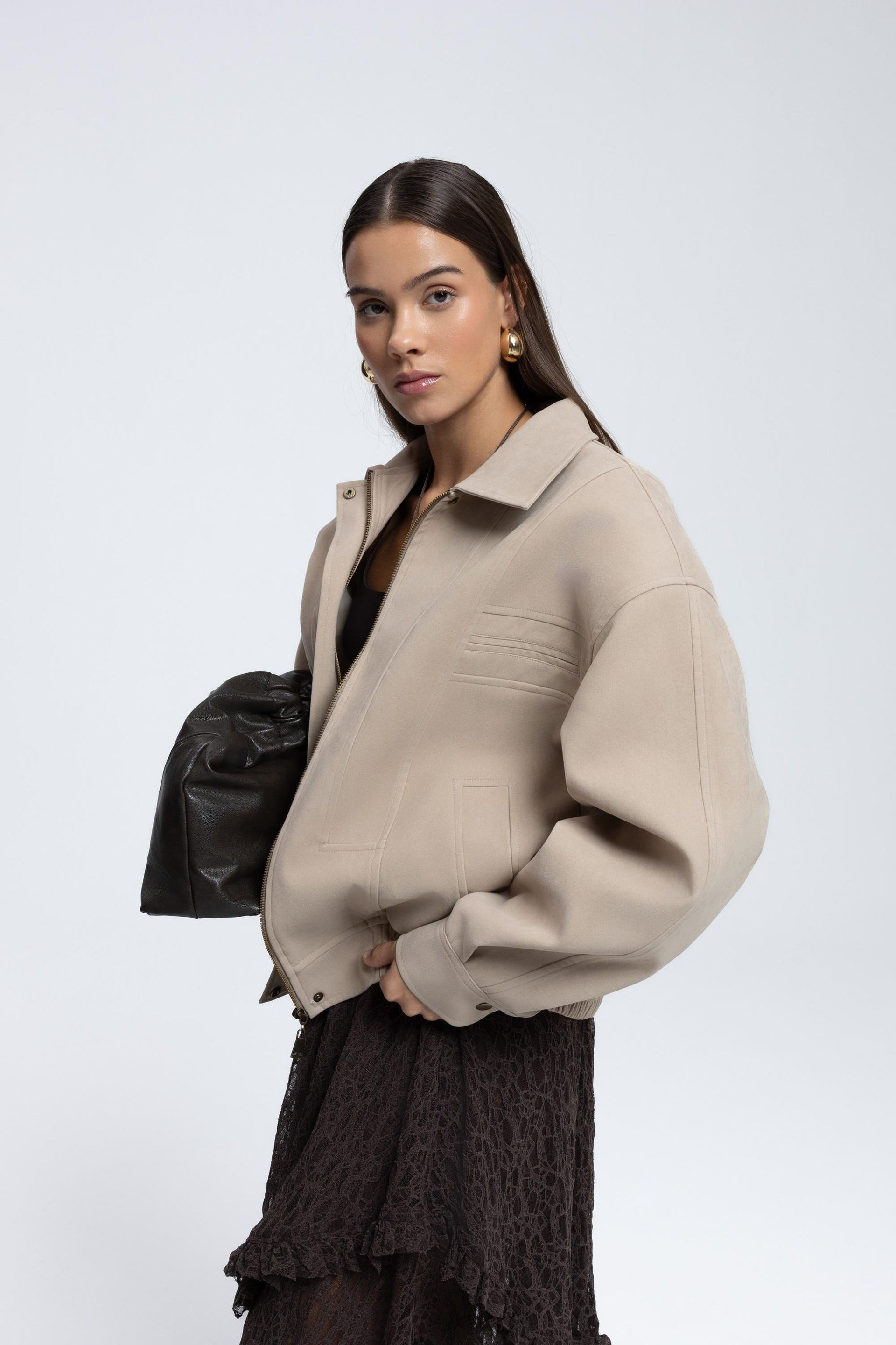 Osea Unısex Bej Bomber Ceket