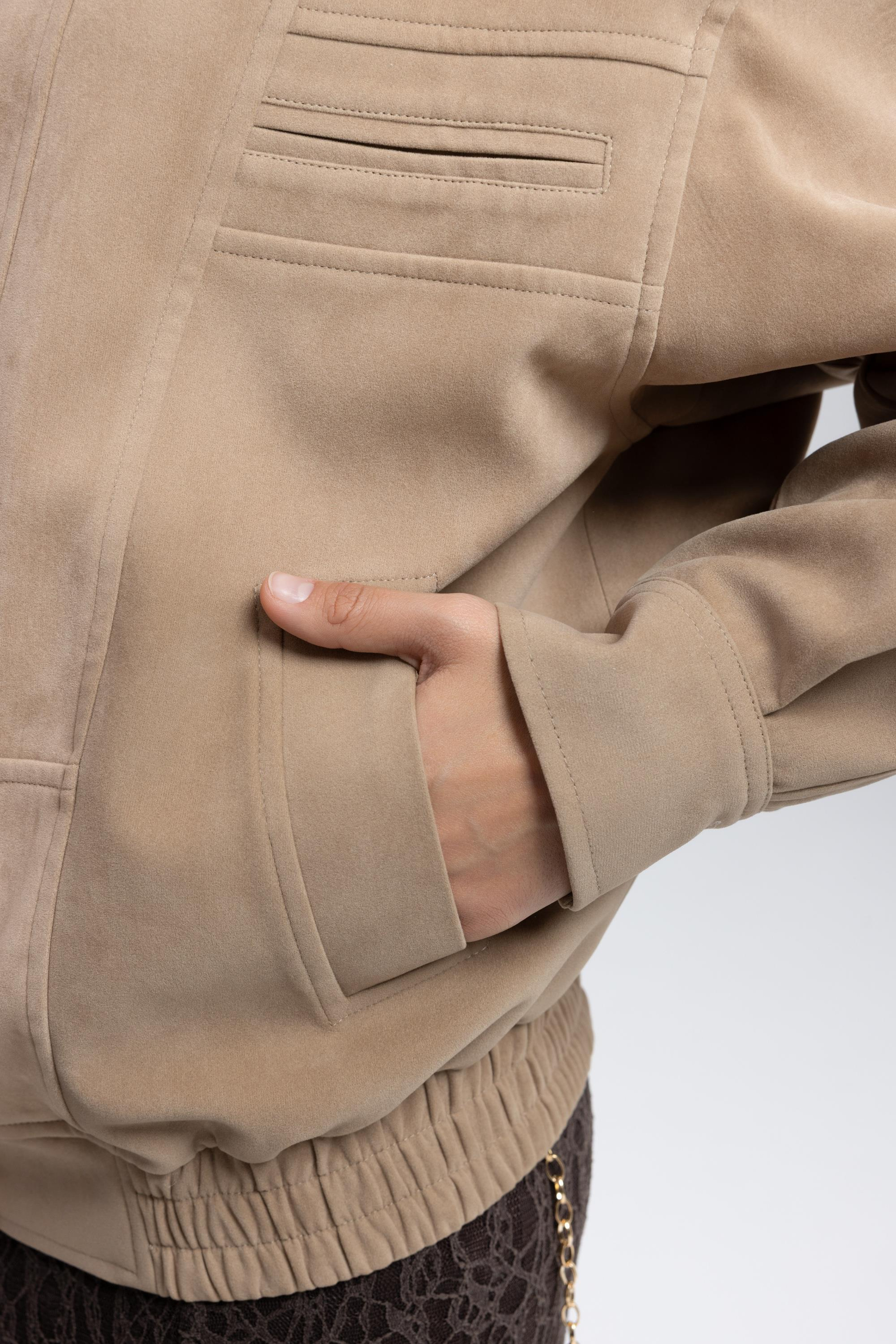 Osea Unisex Koyu Bej Bomber Ceket