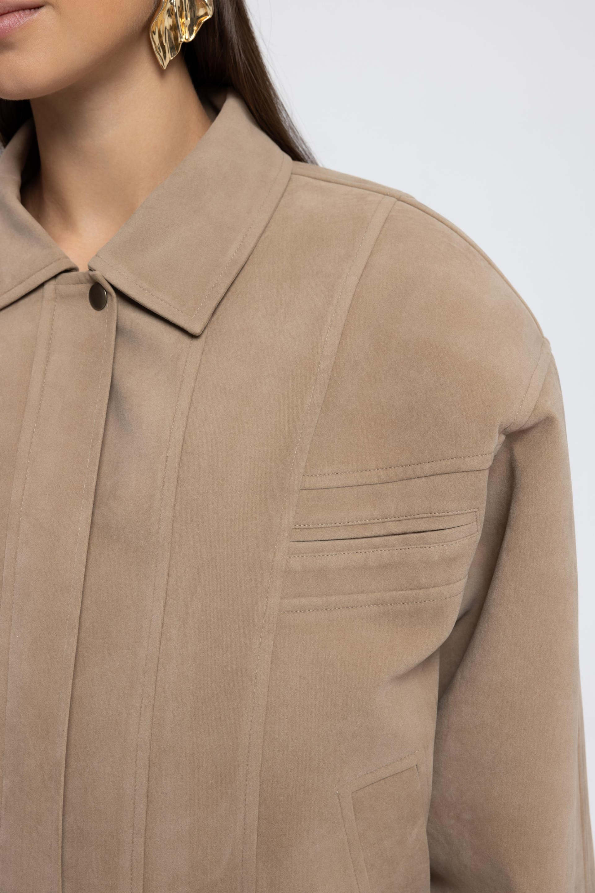 Osea Unisex Koyu Bej Bomber Ceket