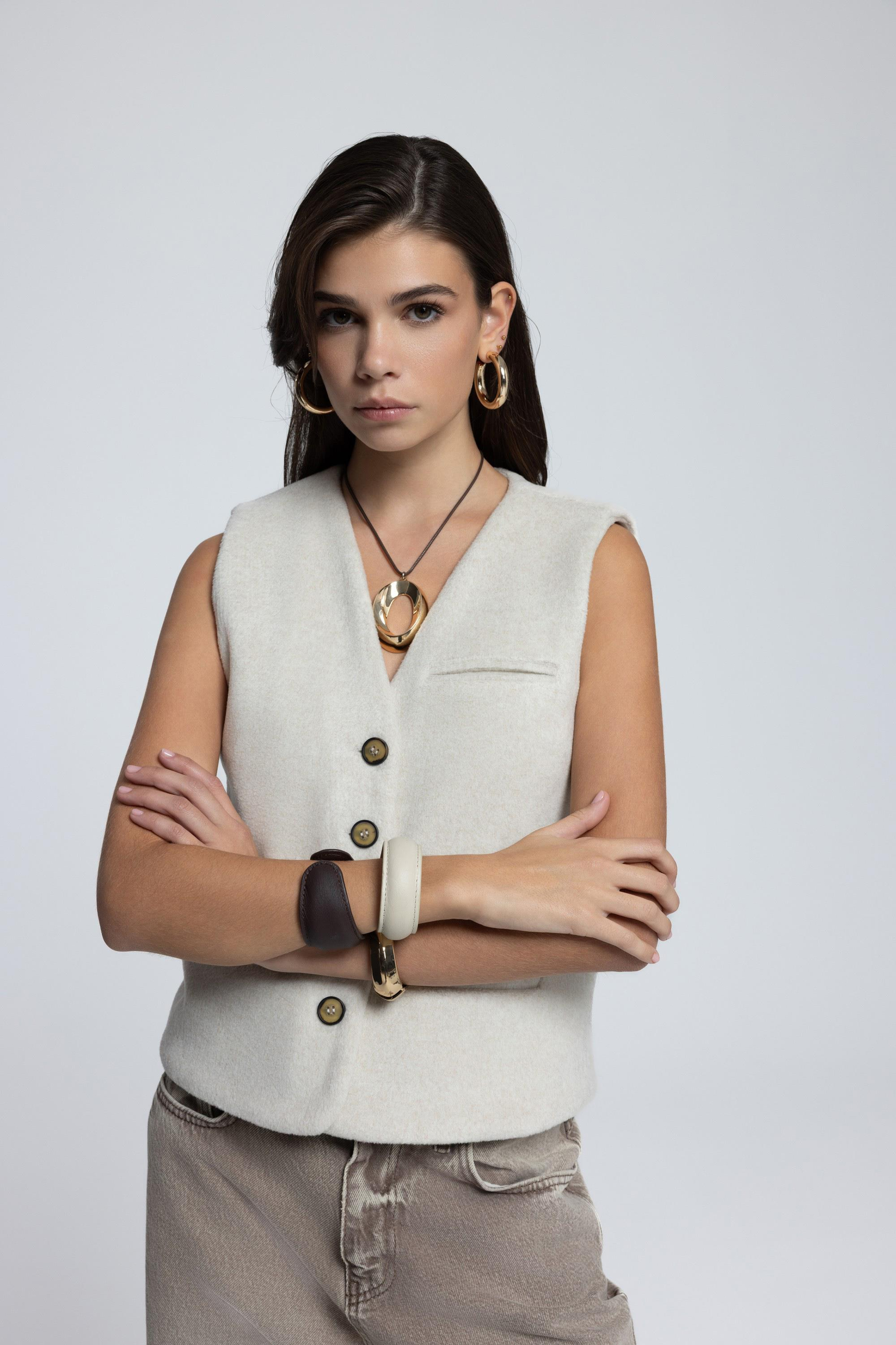 Pace Bej Kısa Yelek