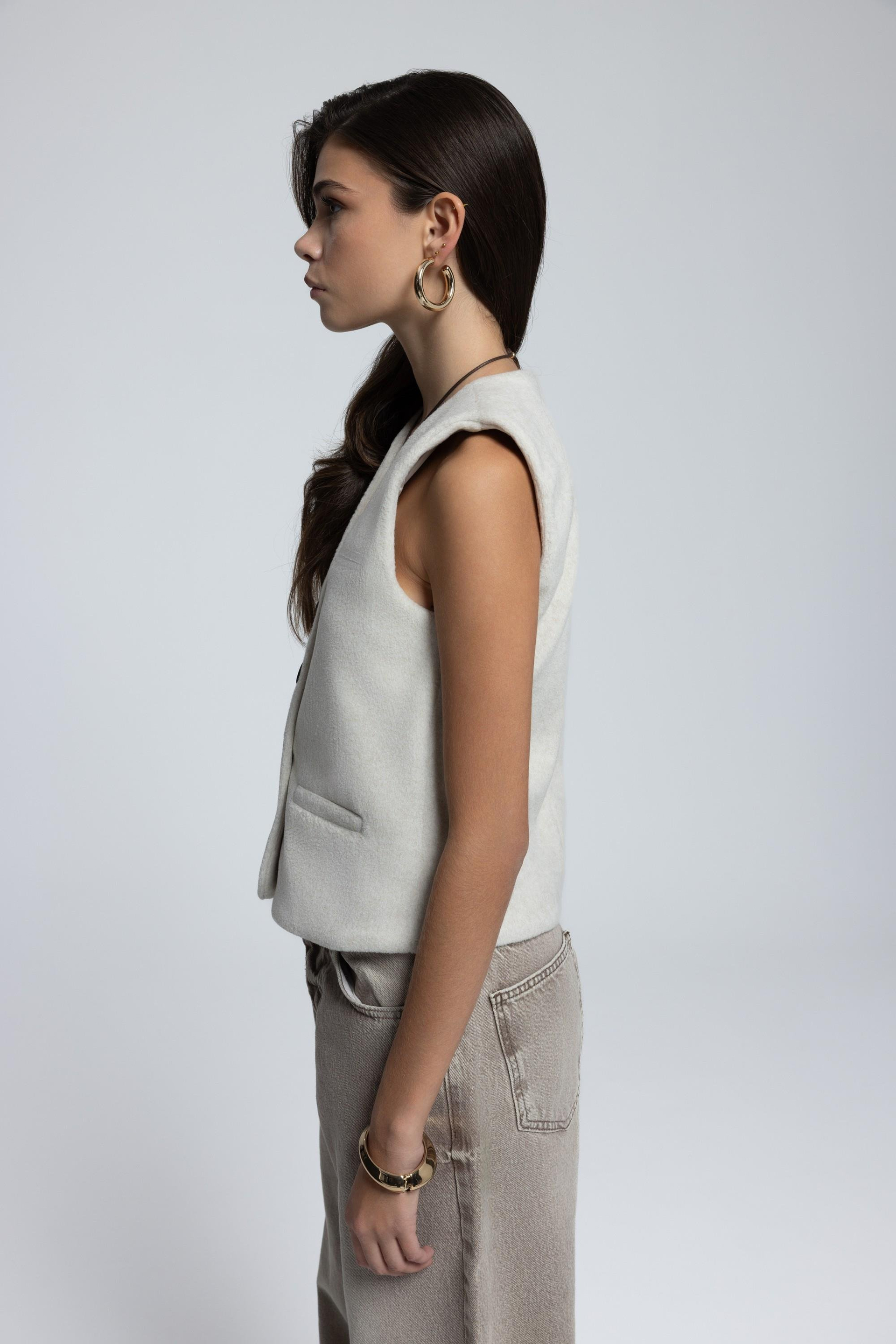 Pace Bej Kısa Yelek