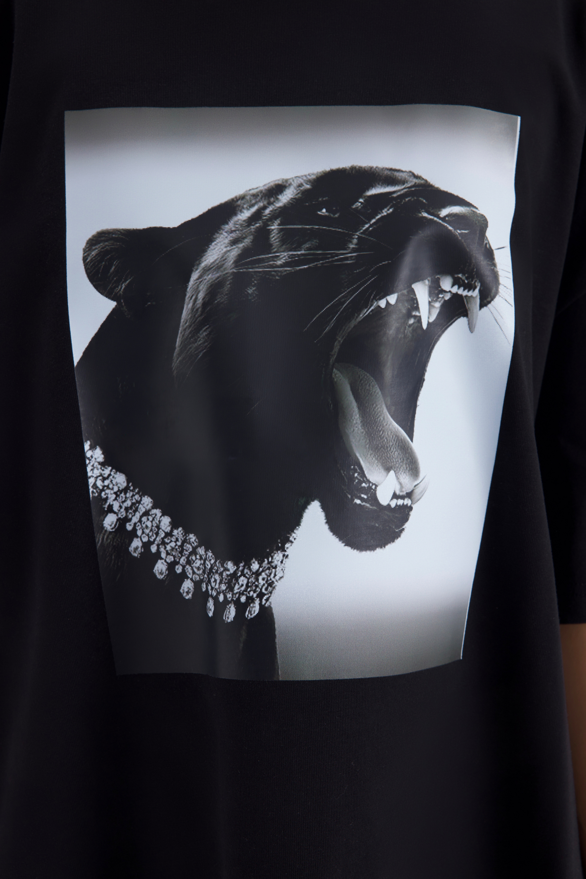 Panthera Oversize Siyah T-Shirt