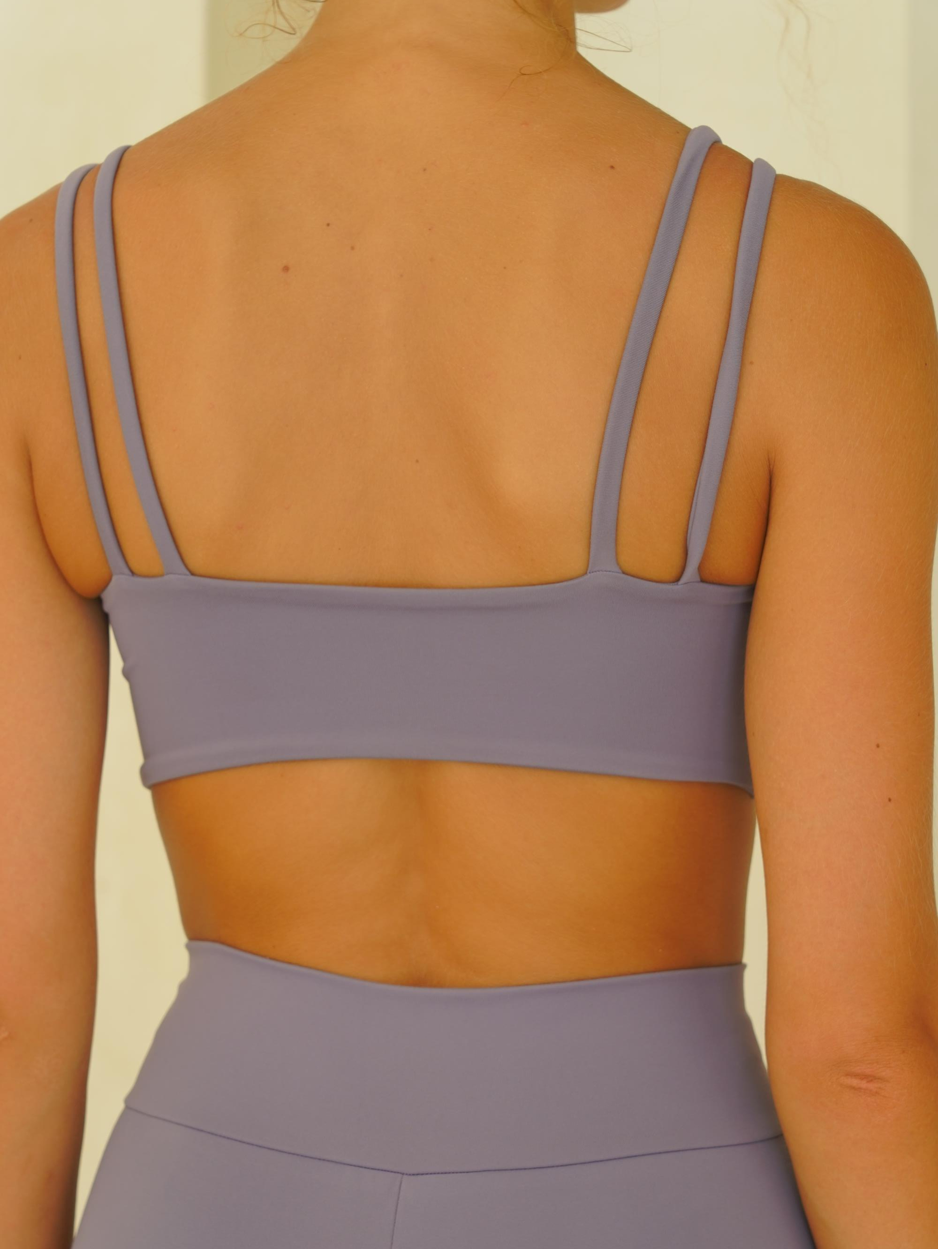 Paria Çapraz Detay Spor Lila Crop