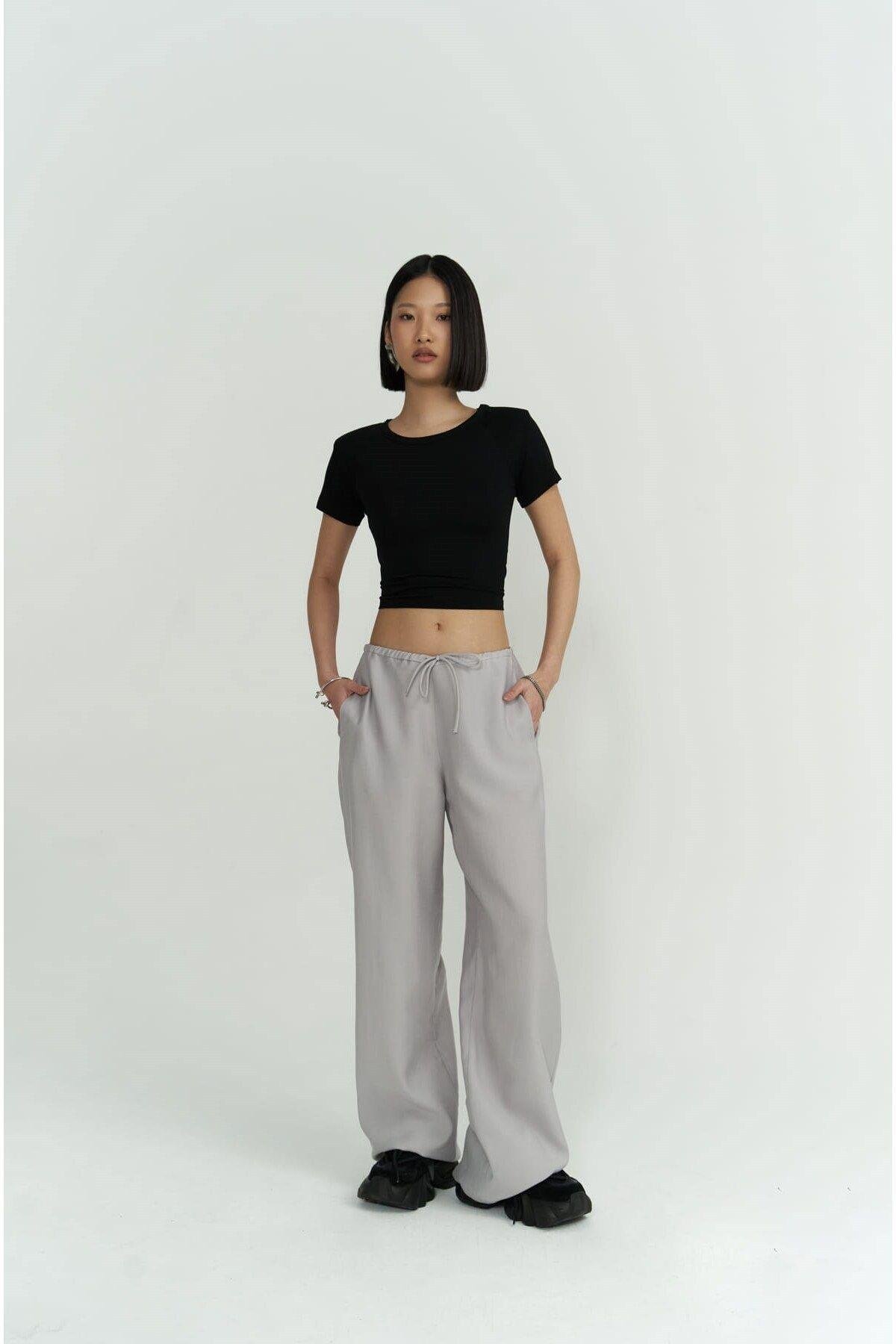 Paris Gray Basic Pants