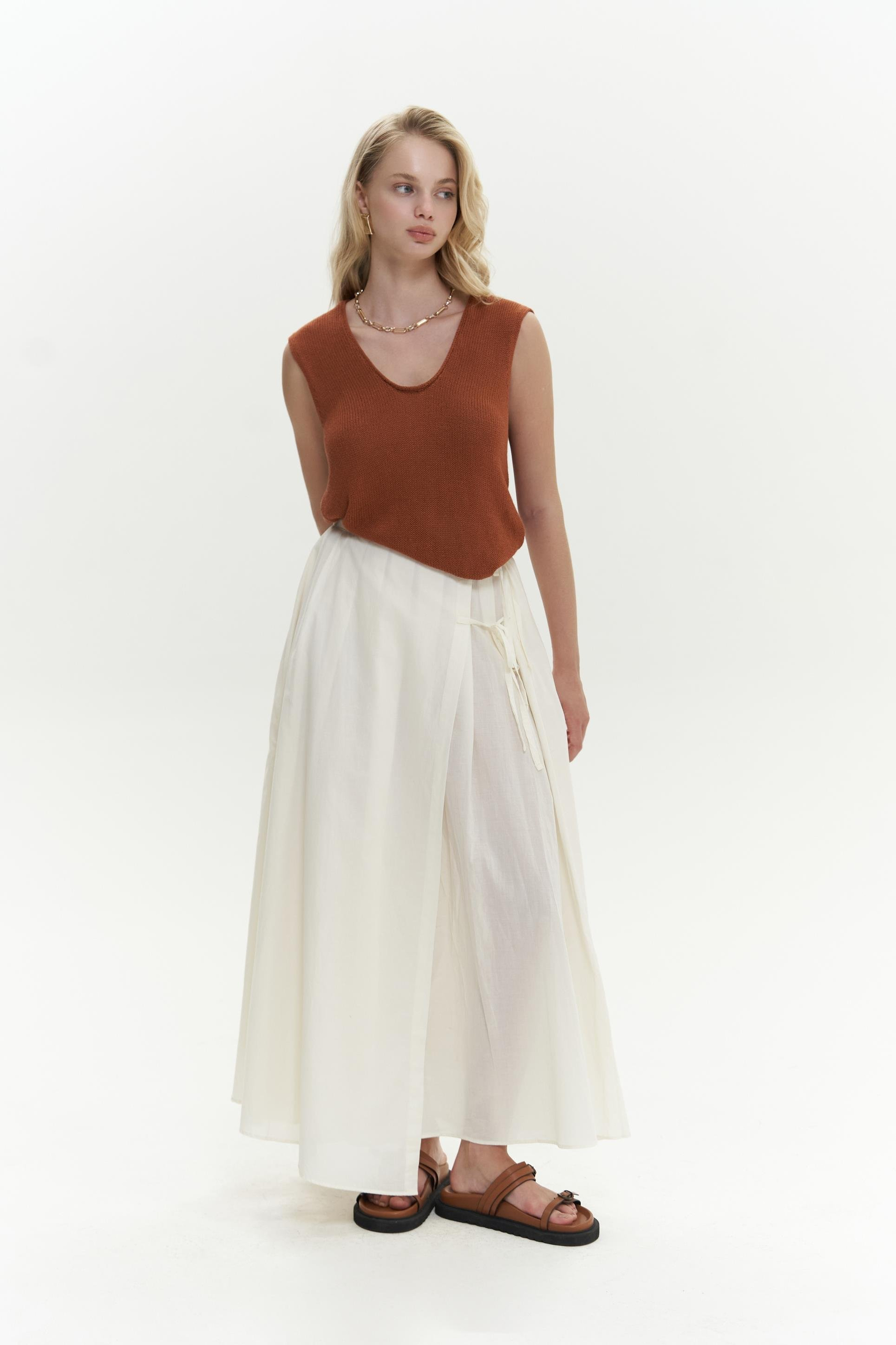 Peri Triko Kolsuz Kiremit Süveter