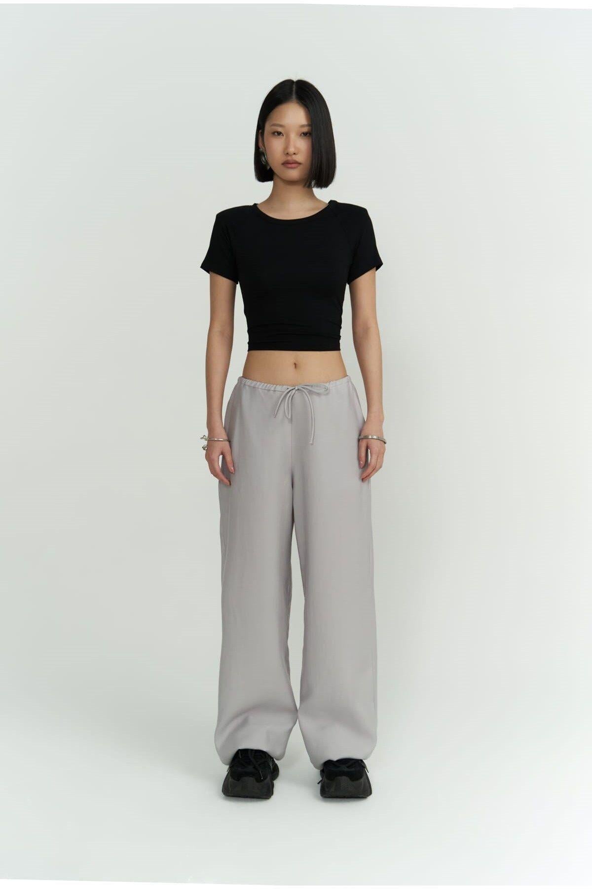 Perla Padded Black Crop Blouse