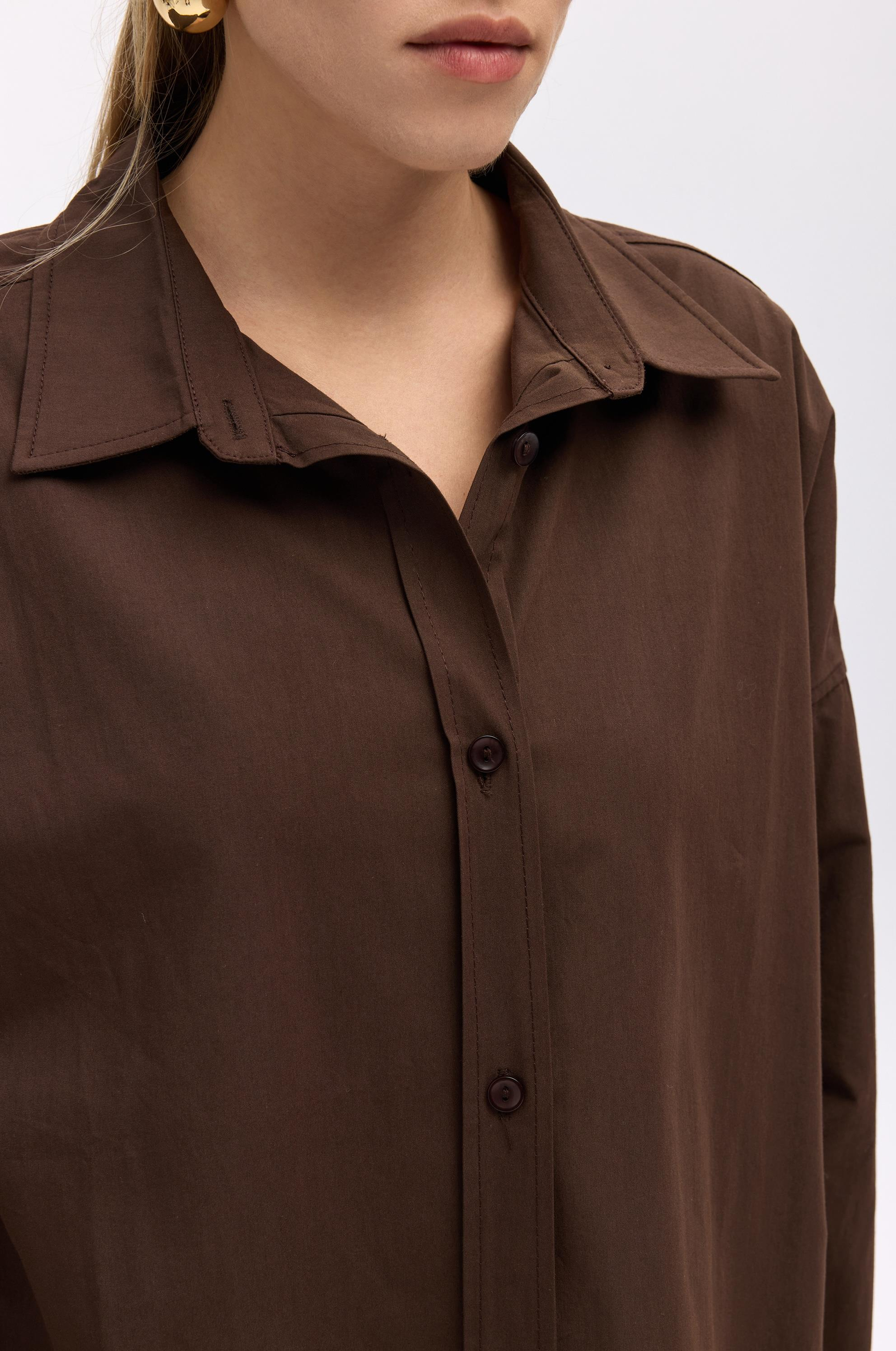Phoebe Oversize Kahve Gömlek