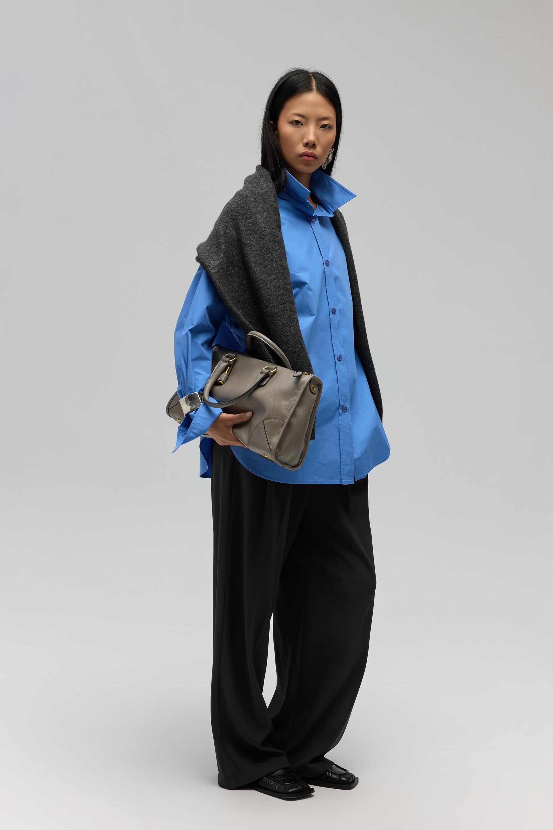 Phoebe Oversized Blue Shirt