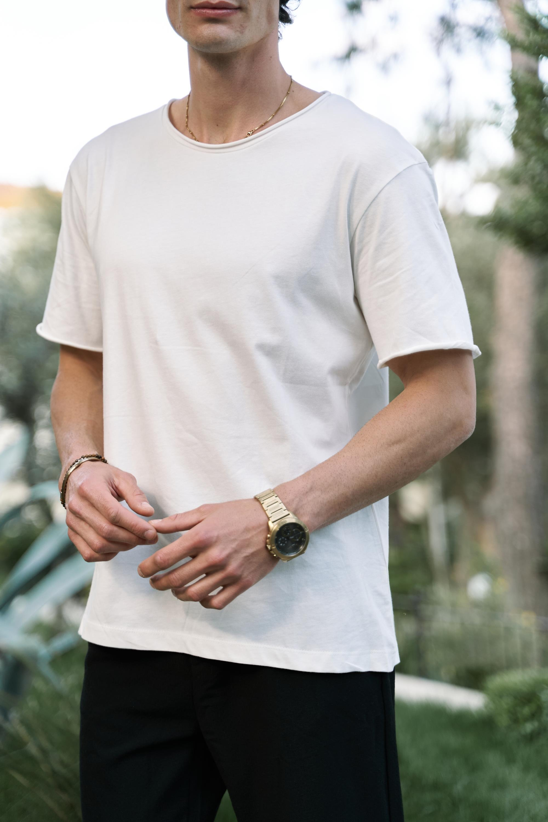 Pierce Men's Ecru T-Shirt