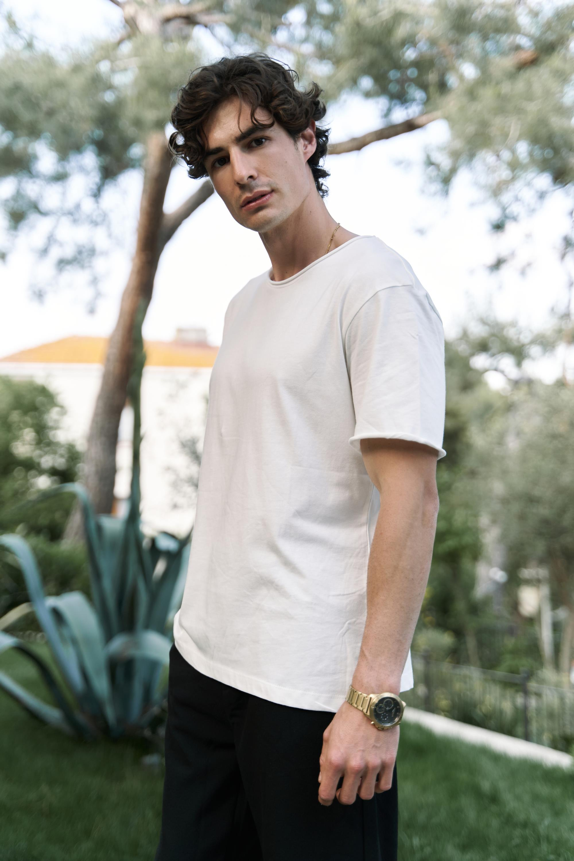 Pierce Men's Ecru T-Shirt