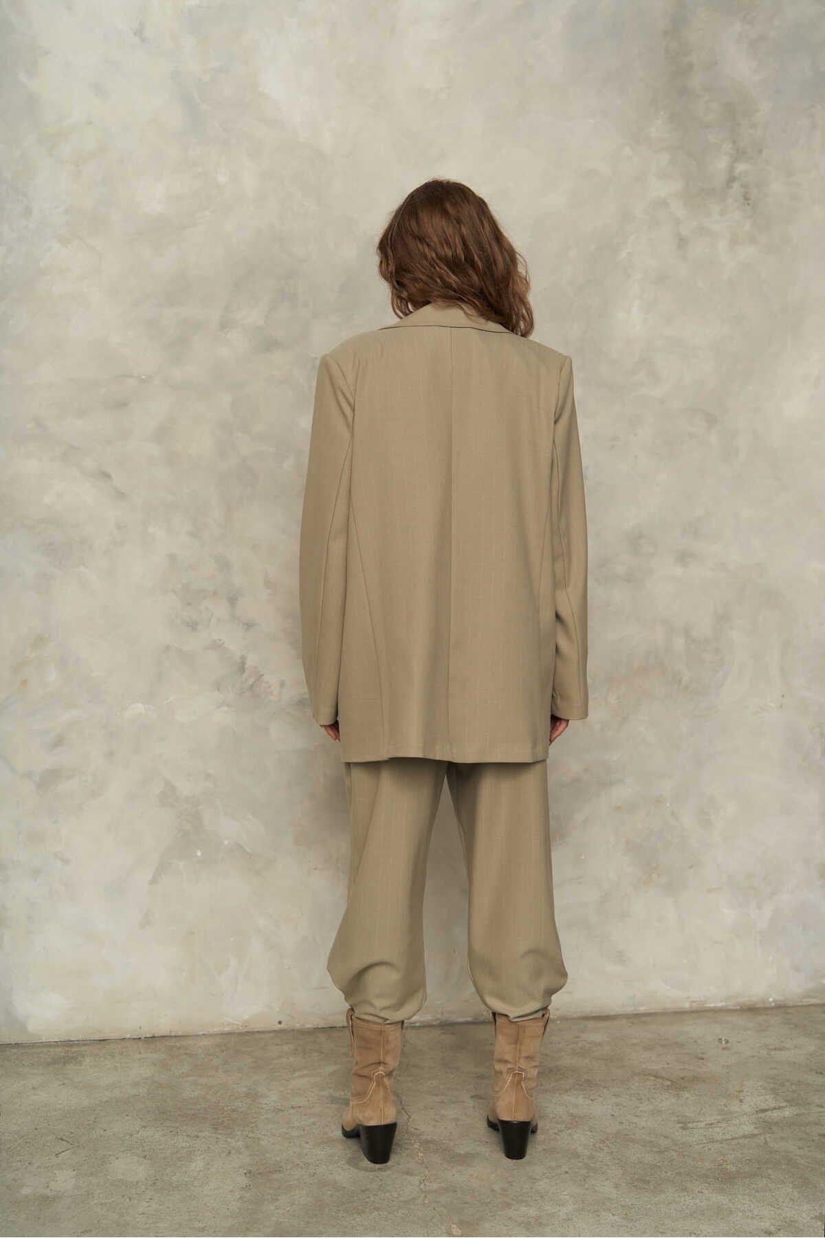 Polly Olive Green Üçlü Ceket Takım