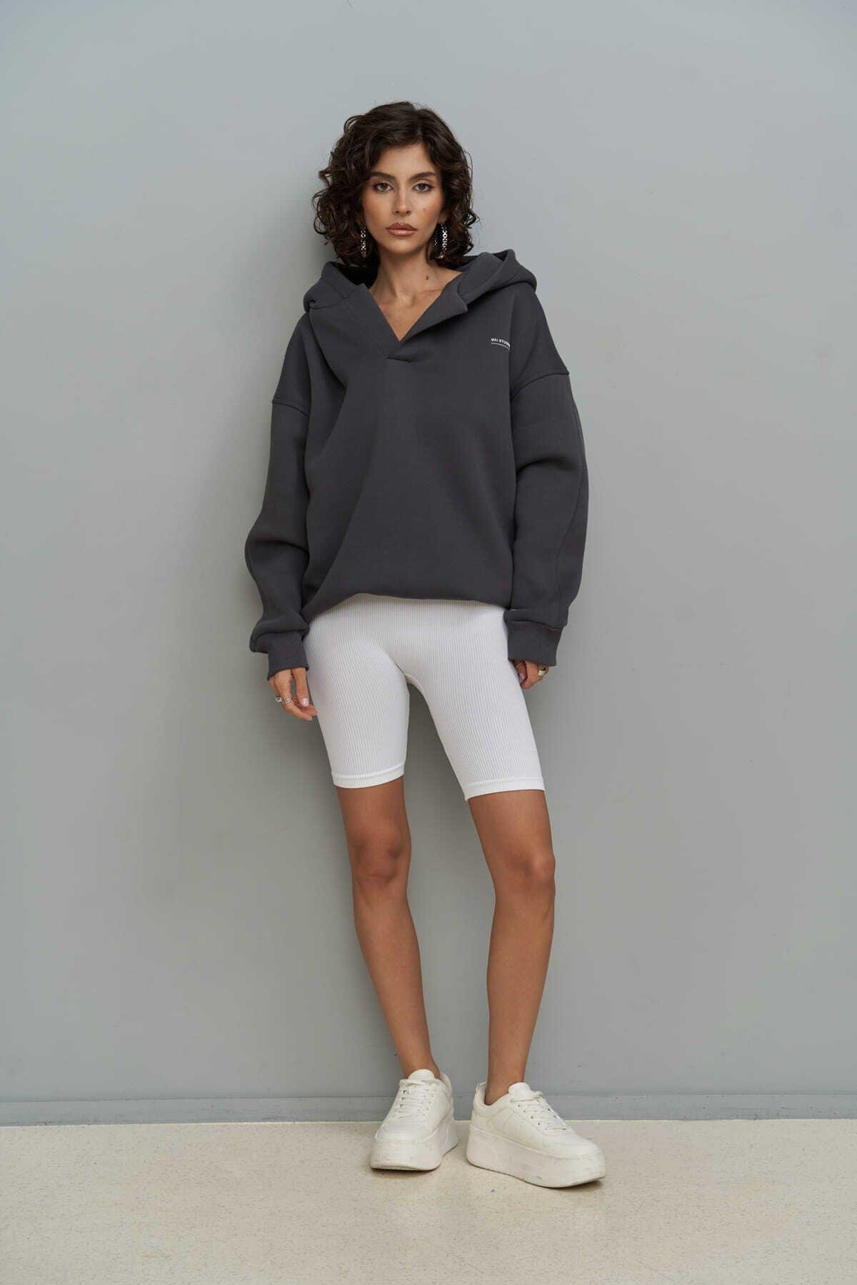 MCLLCTN Polo Anthracite Hoodie Sweatshirt