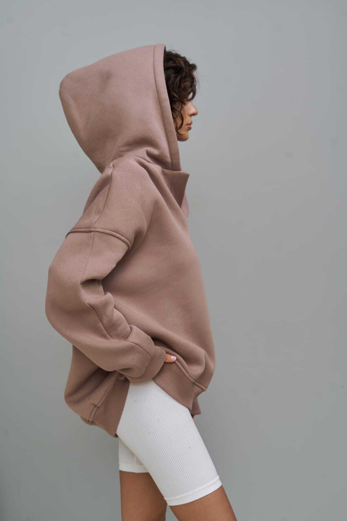 MCLLCTN Polo Boz Taupe Gray Hoodie Sweatshirt